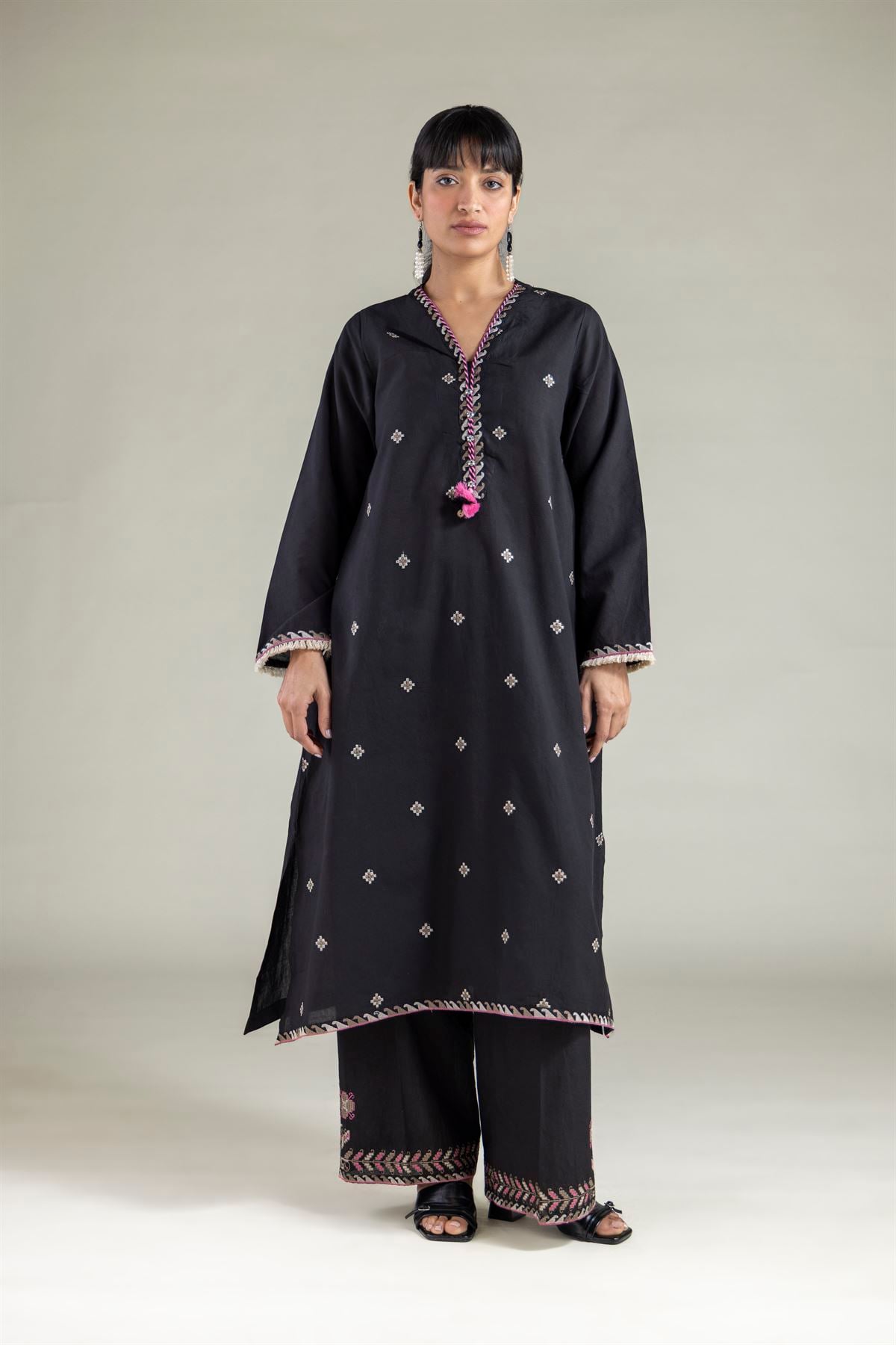 Embroidered Cambric Fabrics 2 Piece | Top and Bottom - A22-26-218FC1-VG