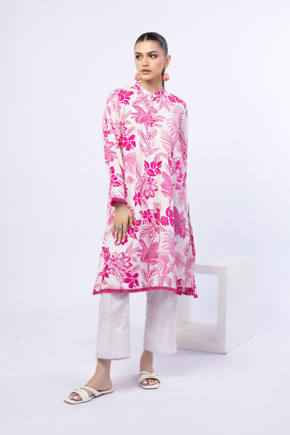 Printed Cotton Dobby Kurta - 25-10-12E9-02TA-VG