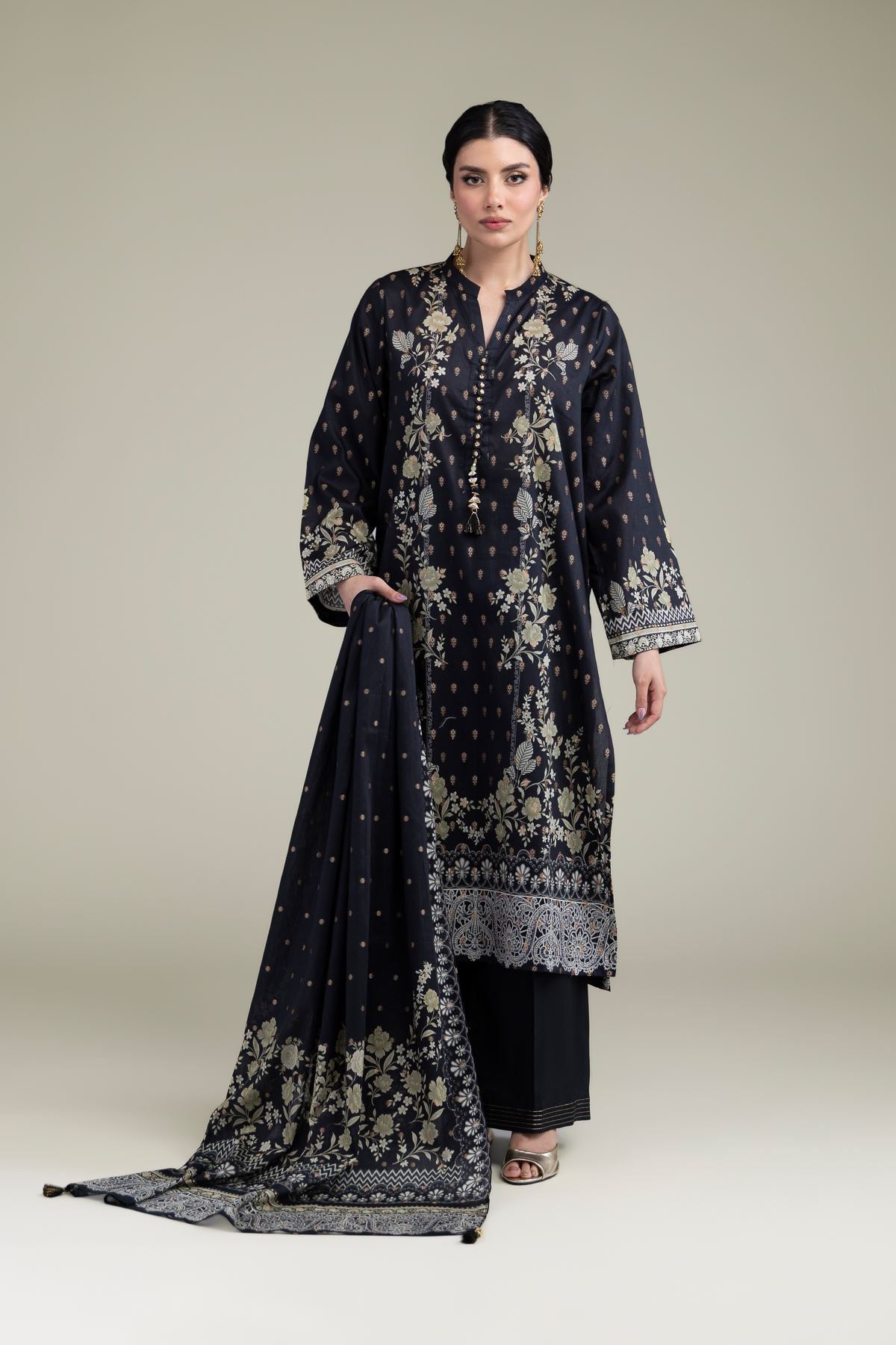 Printed Jacquard Fabrics 3 Piece - A22-26-214FH1-VG