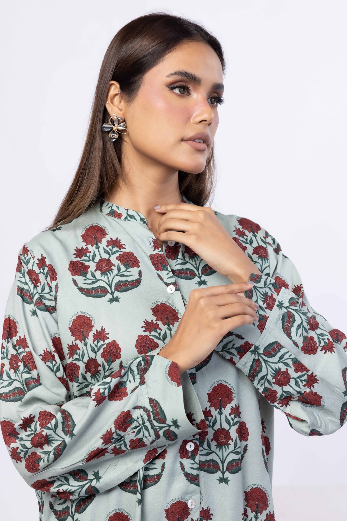Printed Viscose Crepe Kurta - 25-09-9S1-04TA-VG