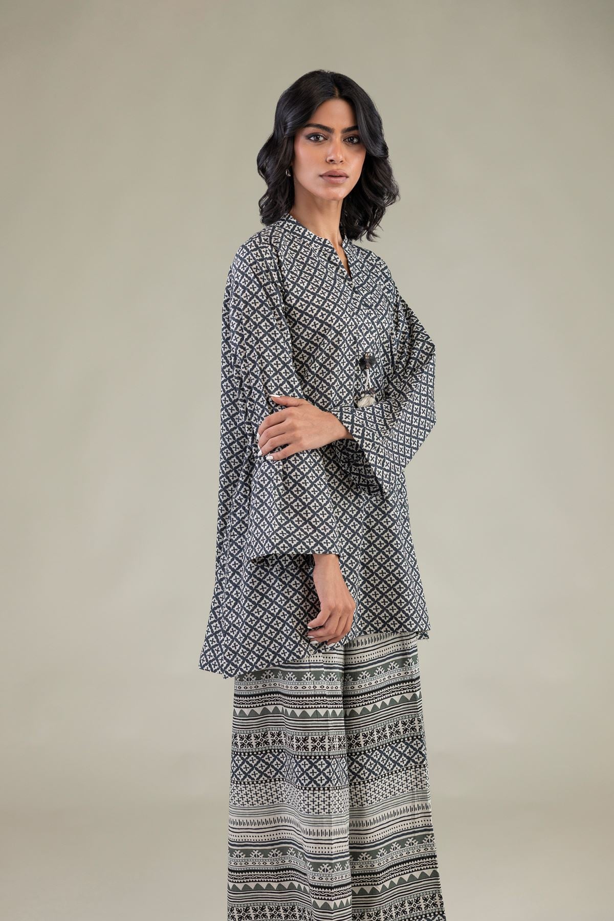Printed Cambric Short Cambric Kurta - 1-26-216-B-J1-VG