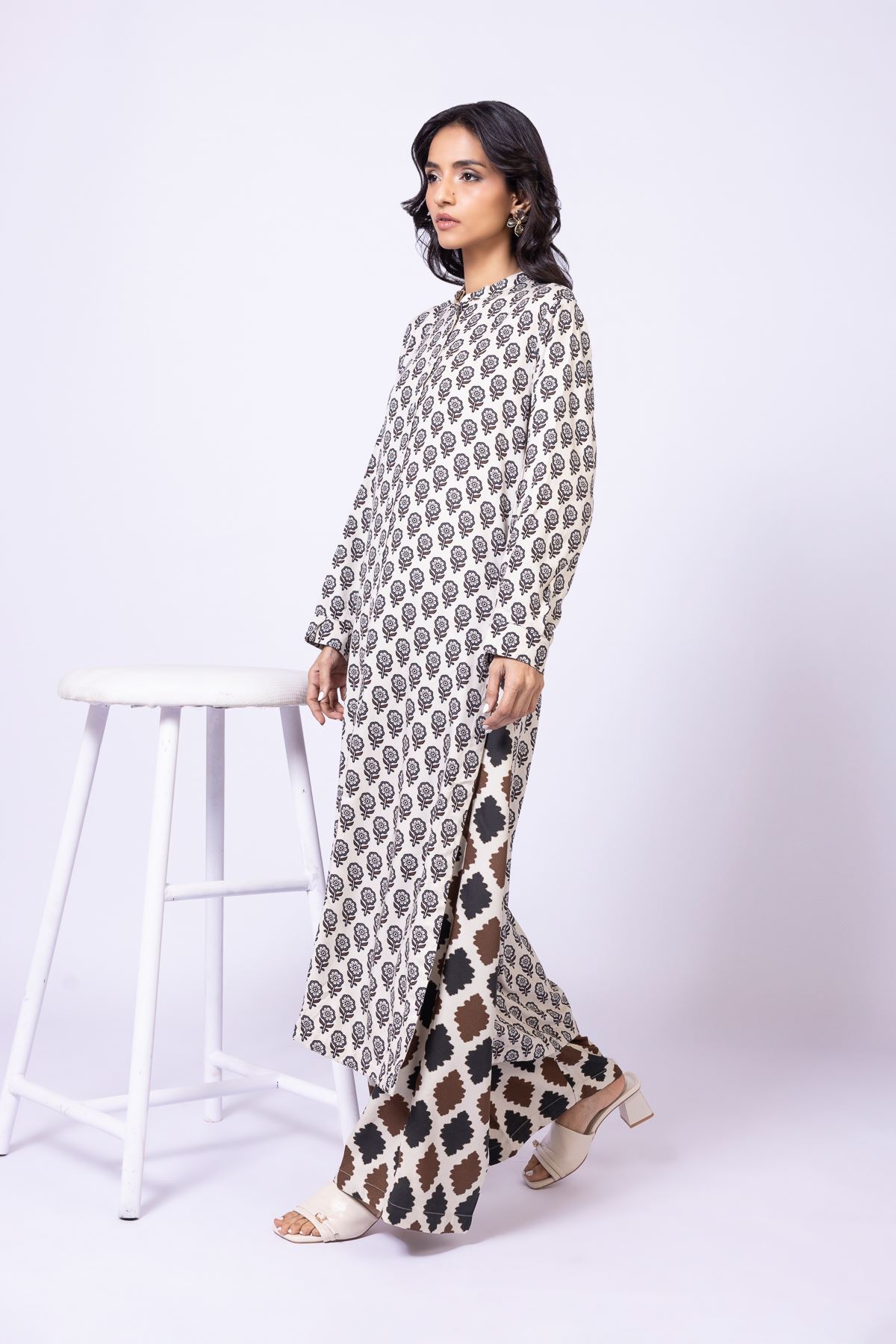 Printed Marina Kurta - 25-10-11E9-05TA-VG