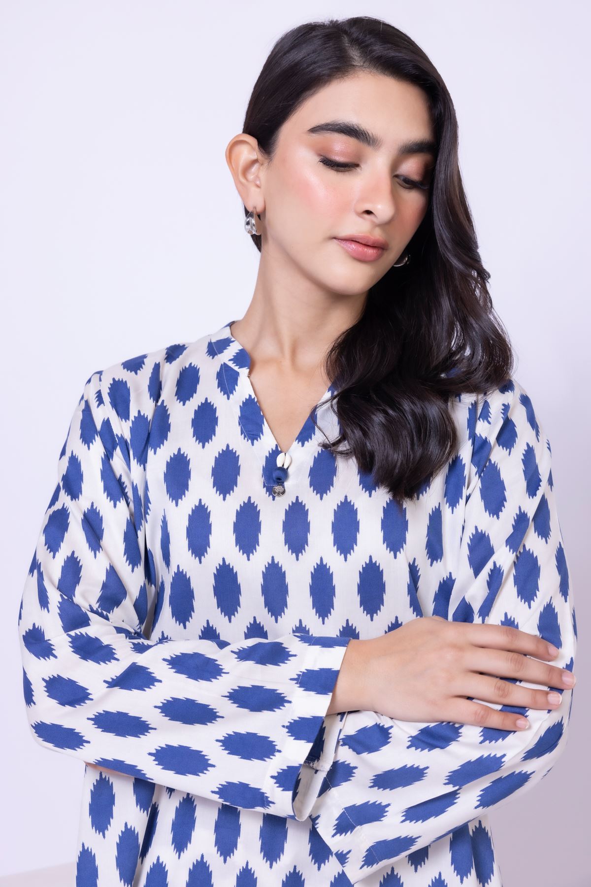 Printed Viscose Silk Kurta - 25-09-10E1-03TA-VG