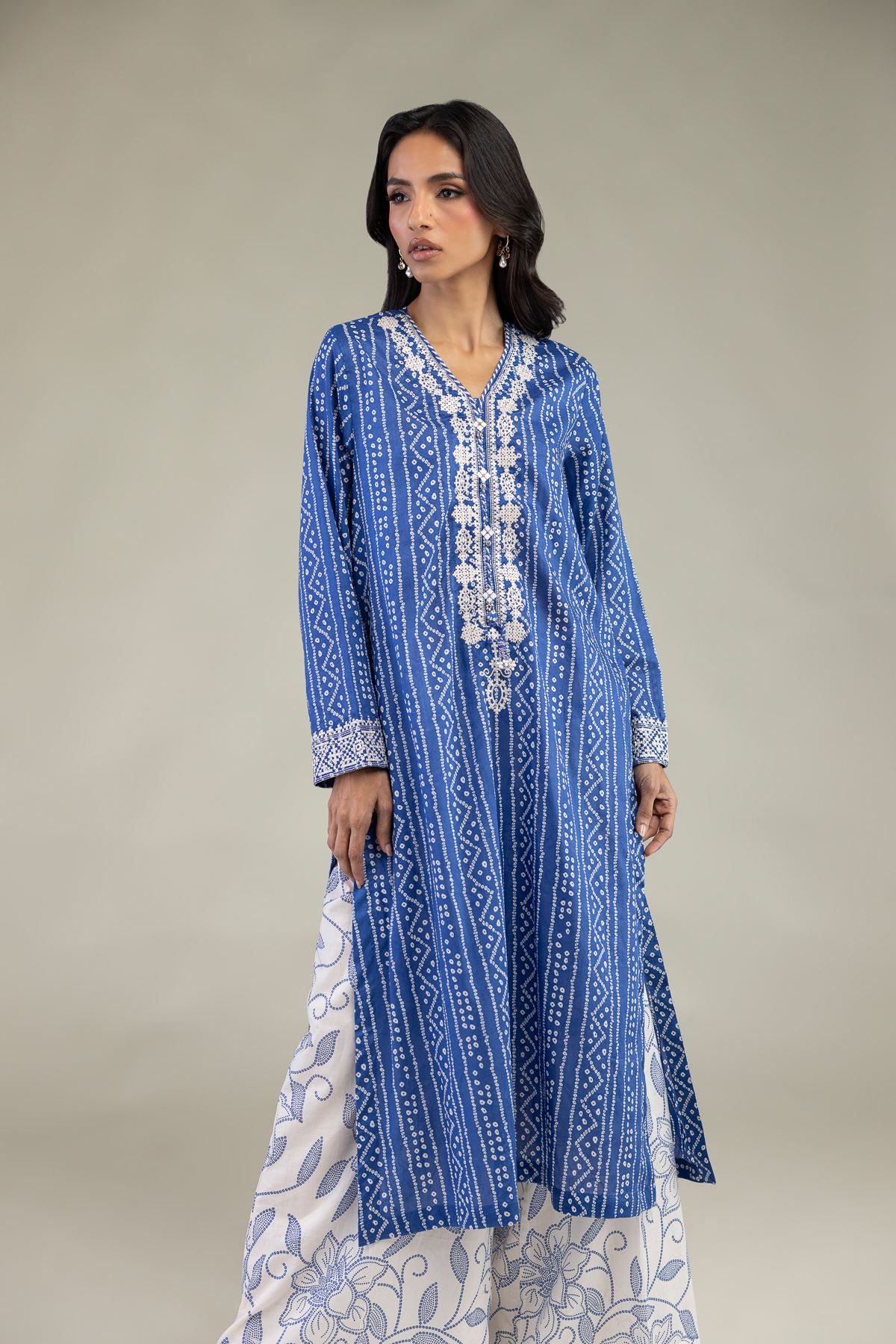 Embroidered Cambric Fabrics 2 Piece | Top and Bottom - A22-26-214FH1-VG