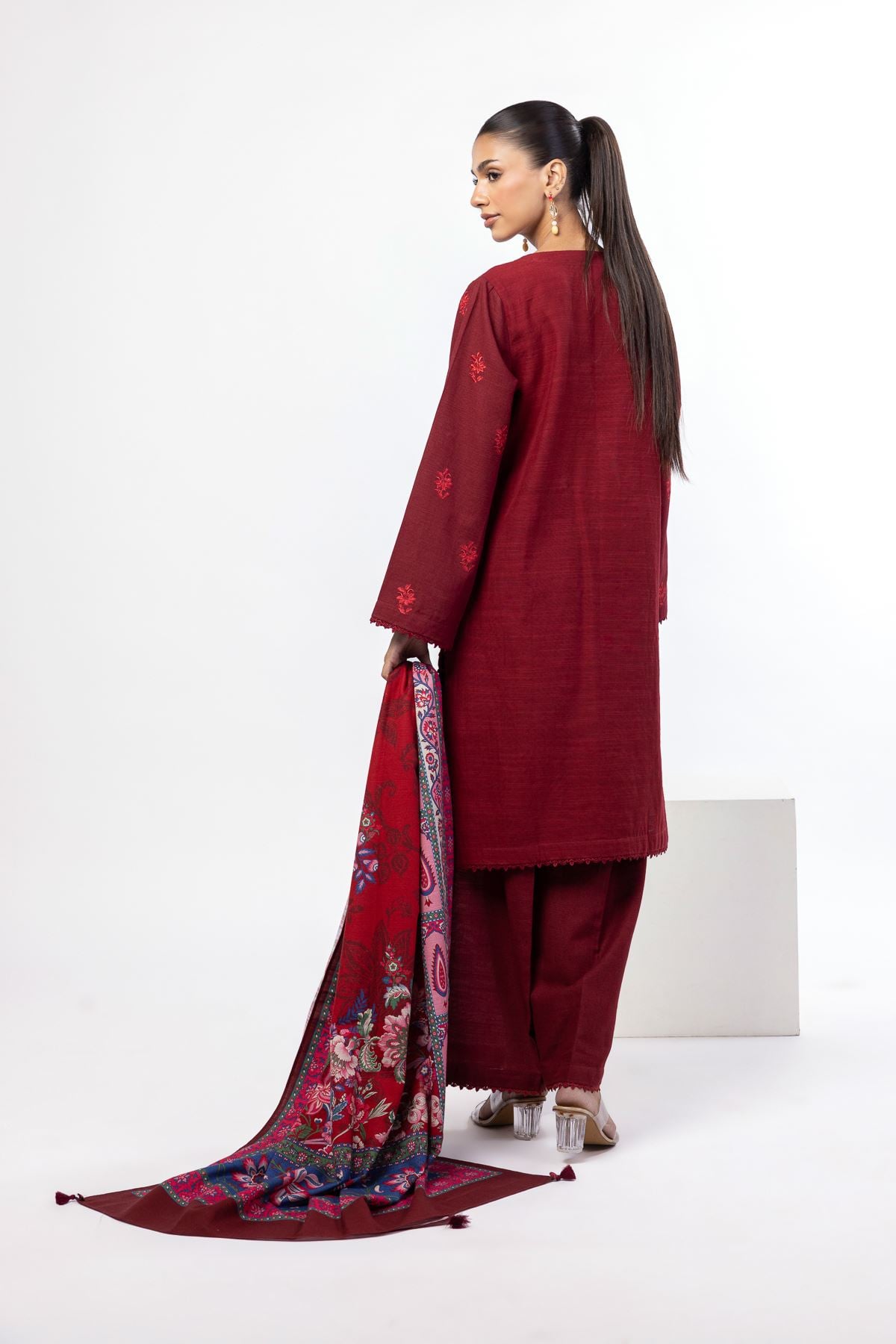 Embroidered Khaddar Tailored 3 Piece - KN31AST-VG