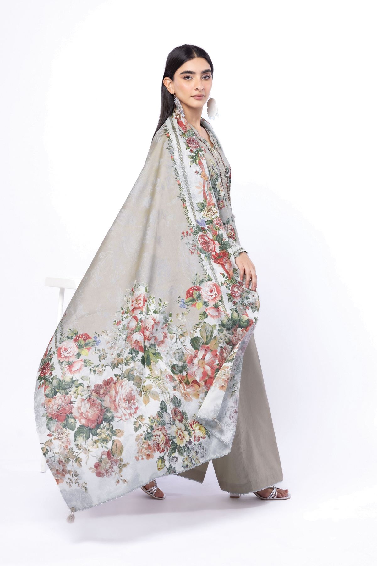 Printed Jacquard Tailored 3 Piece - T-A33-26-104FD1-VG