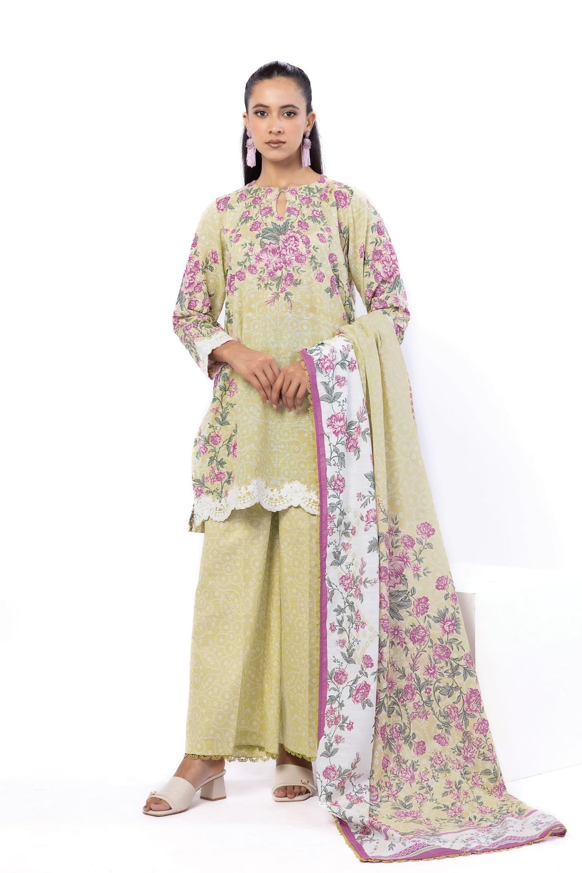 Embroidered Light Khaddar Tailored 3 Piece - LKN67BST-VG