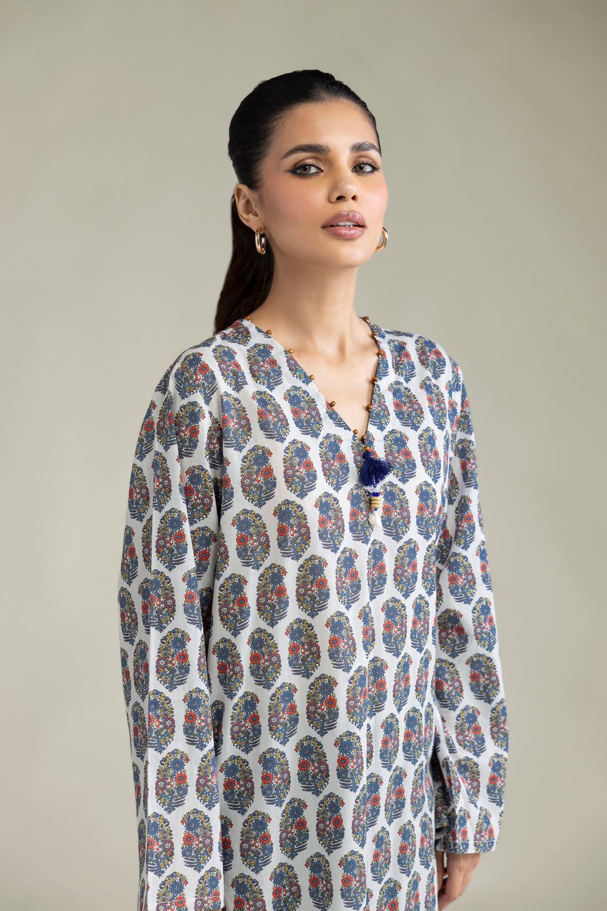 Printed Lawn Fabrics 2 Piece | Top and Bottom - A22-26-214FH1-VG
