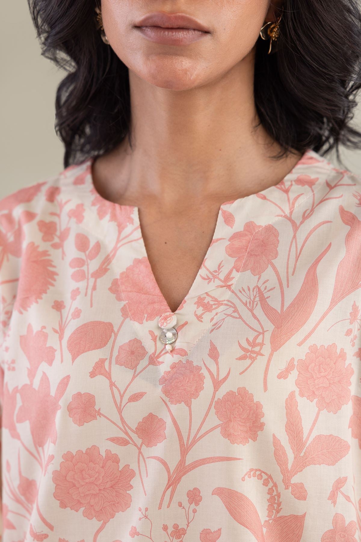 Embroidered Cambric Floral Cambric Kurta - 1-26-229-B-F1-VG