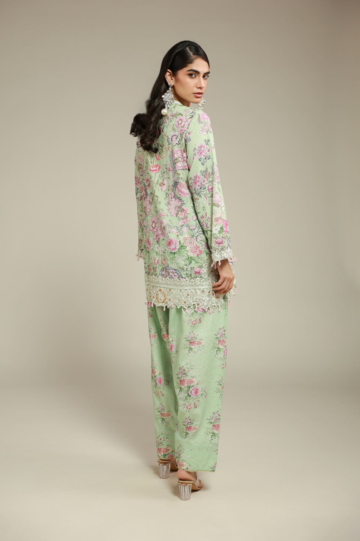 Embroidered Raw Silk Kurta - 25-10-12E11-07TA-VG
