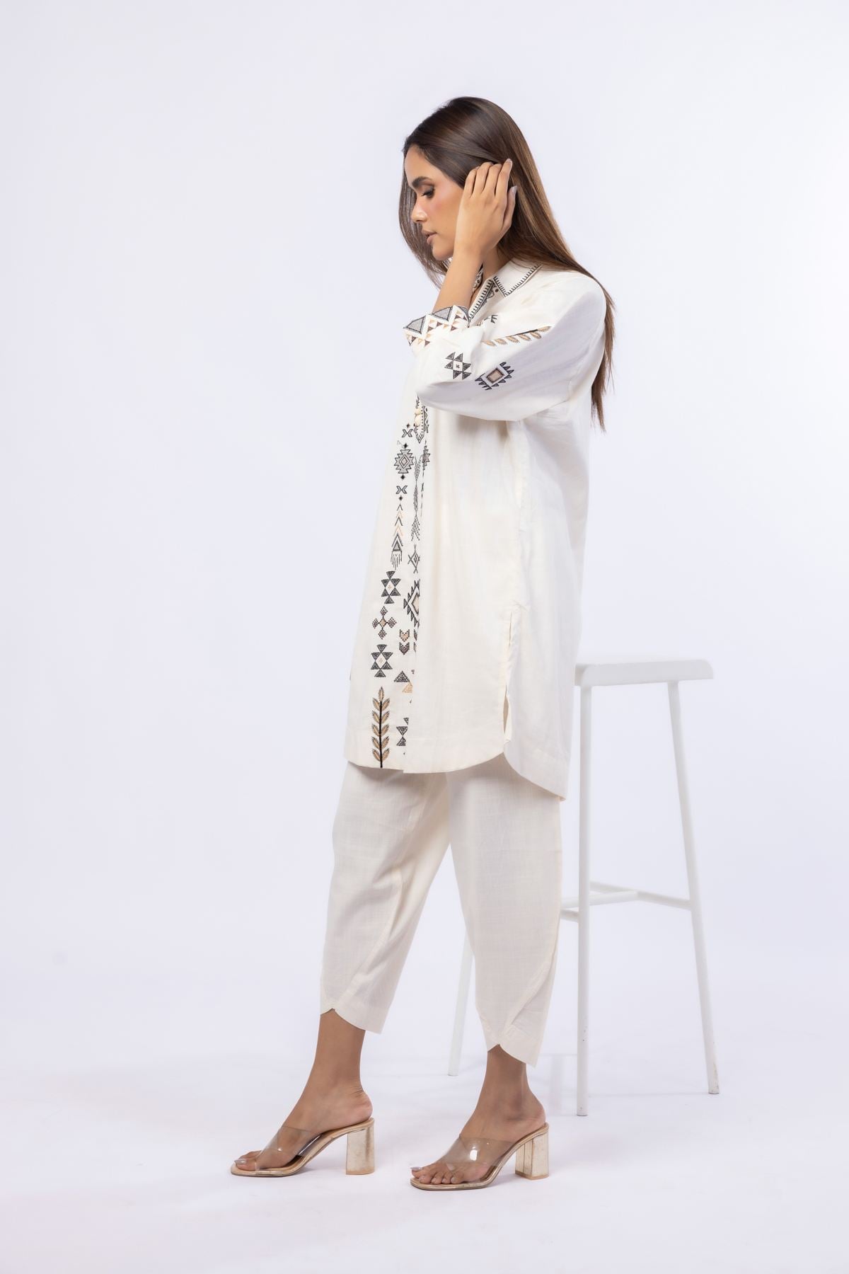 Dyed Crosshatch Poplin Pants - 25-06-6E3-02BA-VG