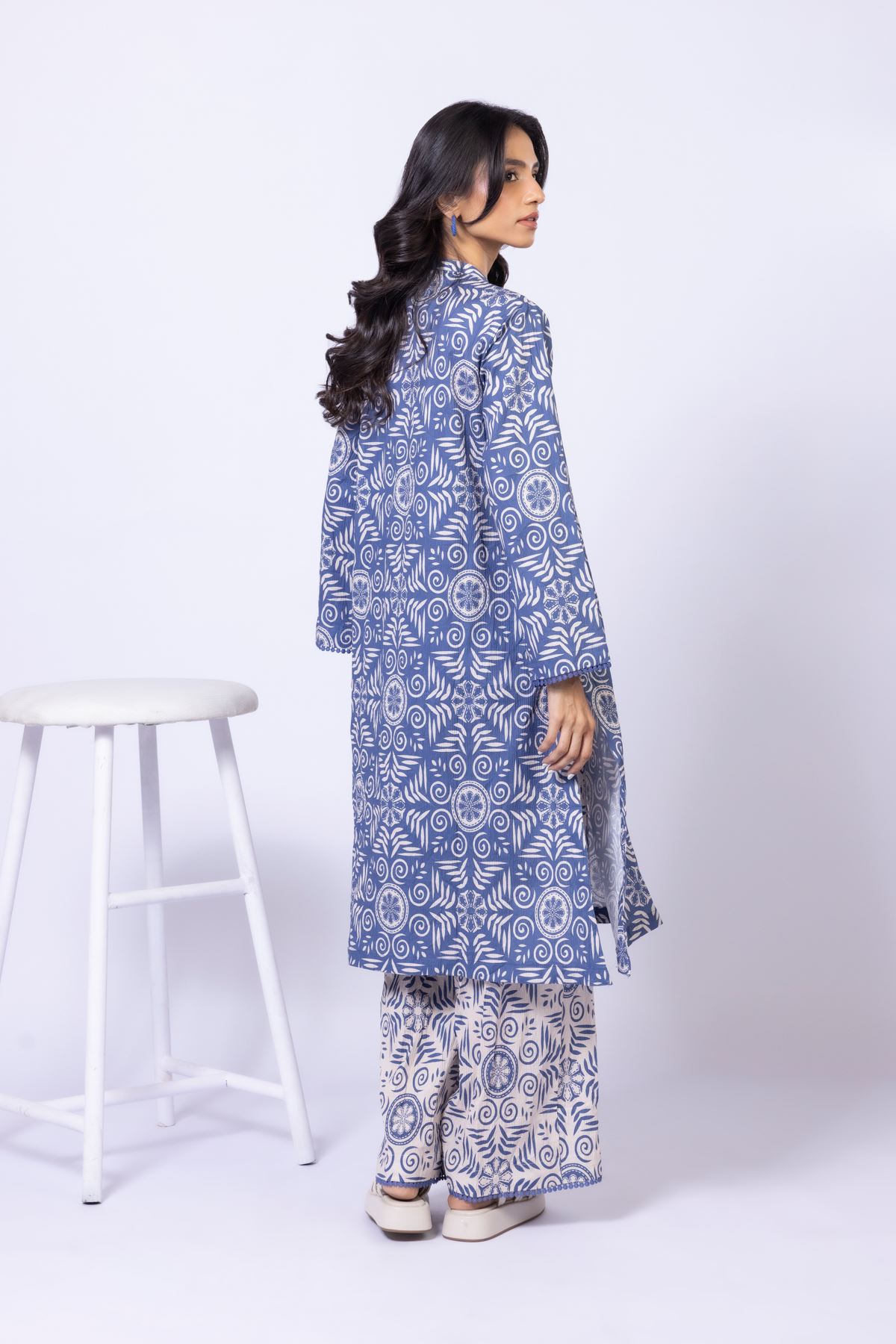 Printed Cotton Crinkle Kurta - 25-09-10E8-06TA-VG