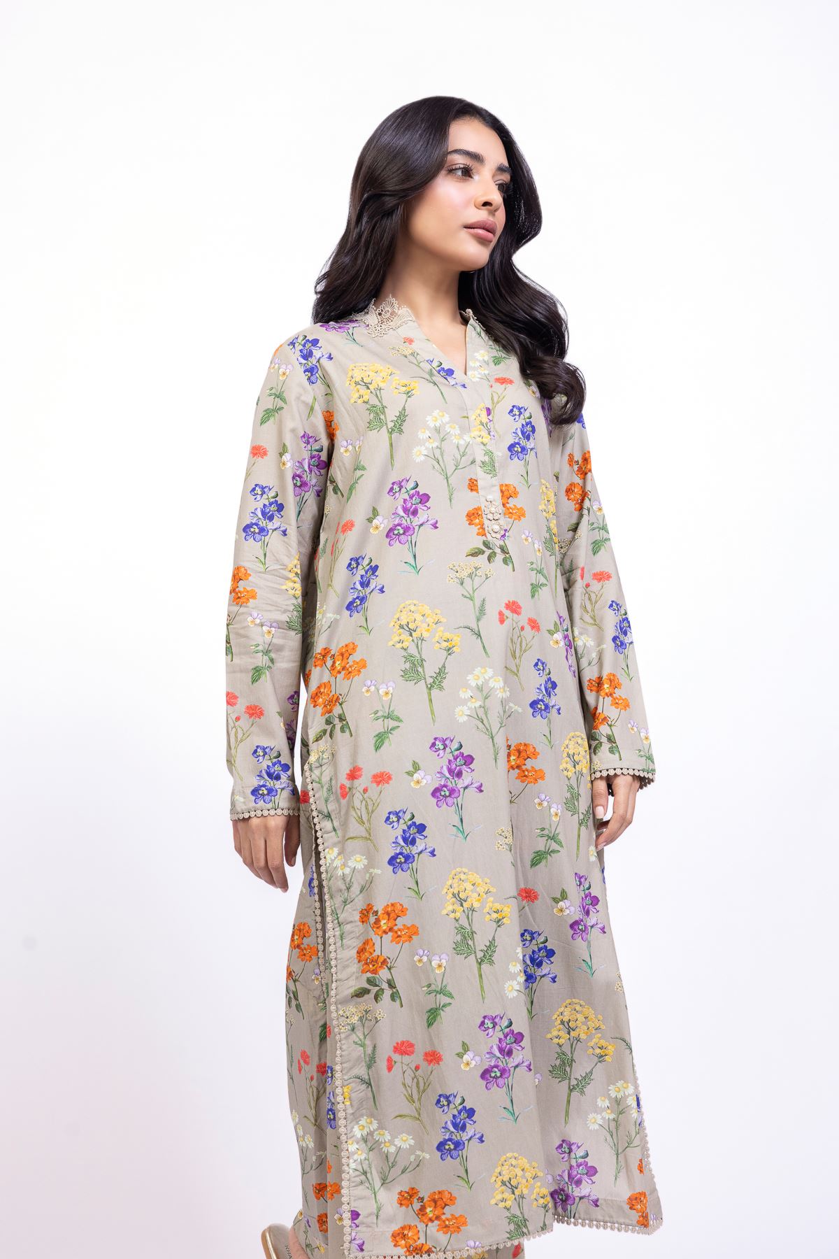 Printed Cotton Viscose Kurta - 25-10-11E8-10TB-VG