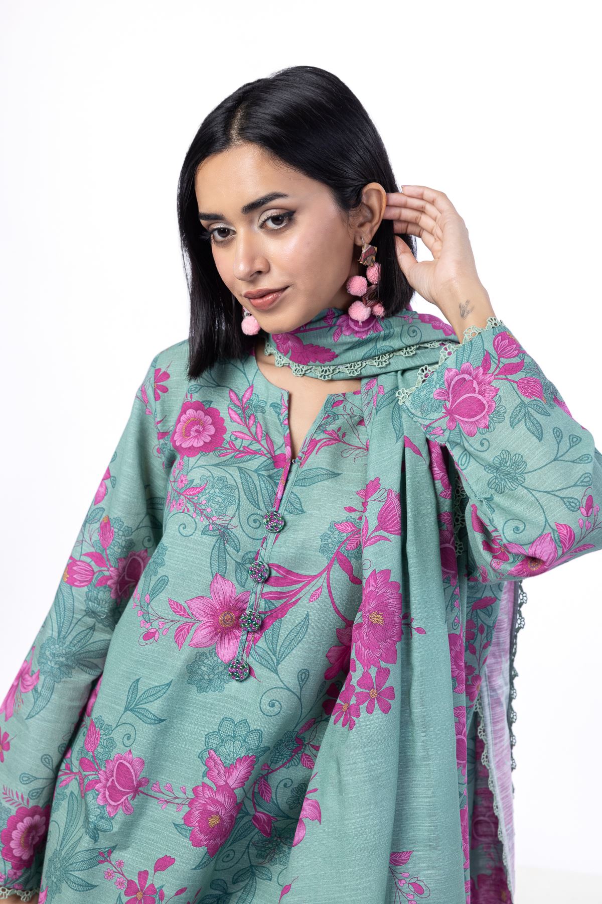 Printed Light Khaddar Tailored 3 Piece - KN26BST-VG