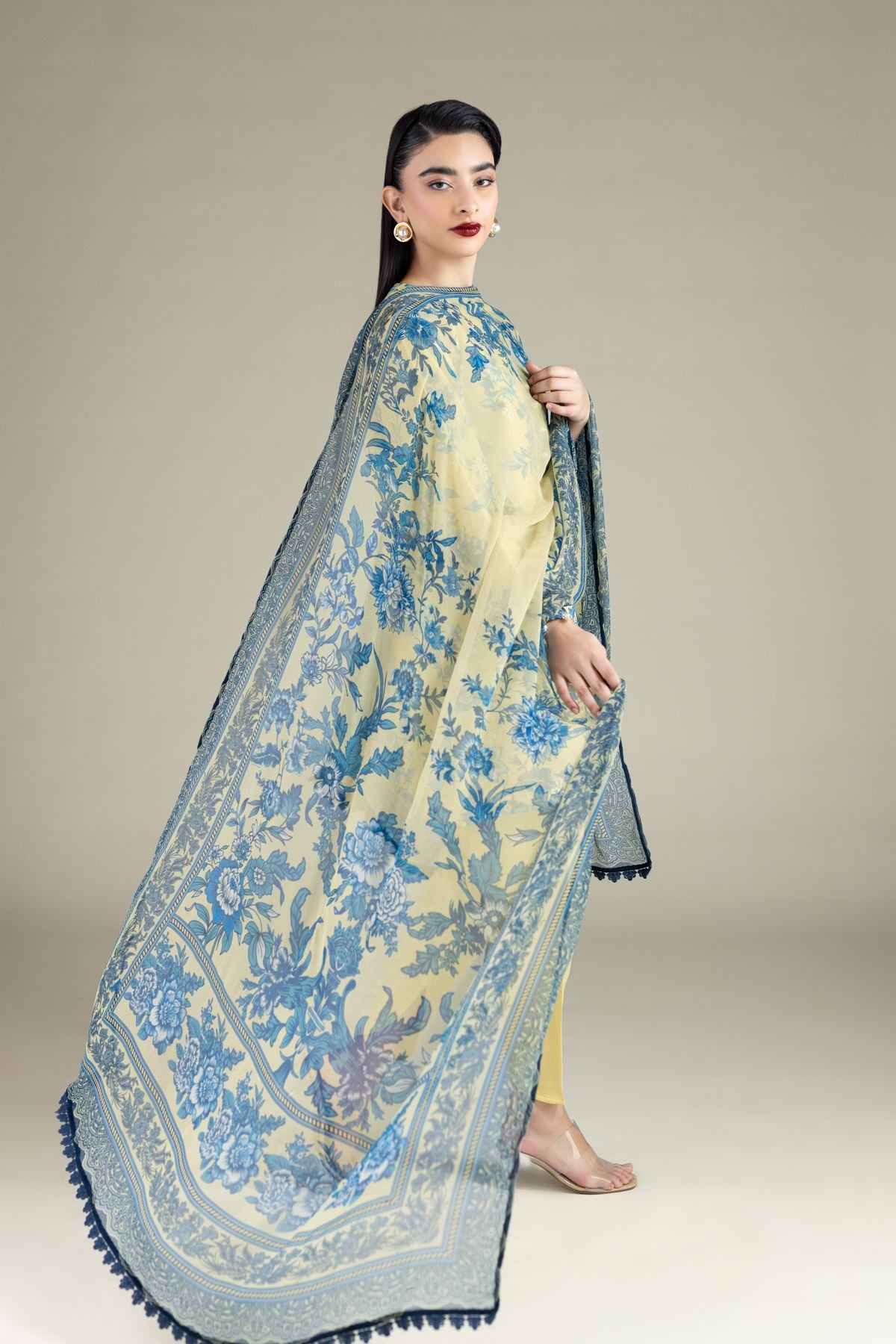 Printed Chiffon Dupatta - 1-26-112-A-A-VG