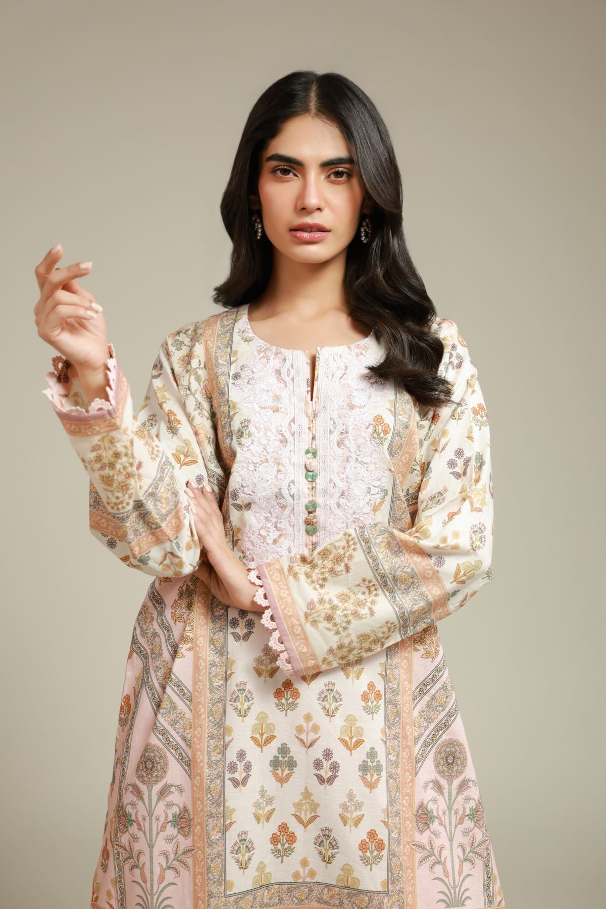 Embroidered Textured Lawn Tailored 2 Piece | Top and Bottom - T-A22-26-112FH1-VG
