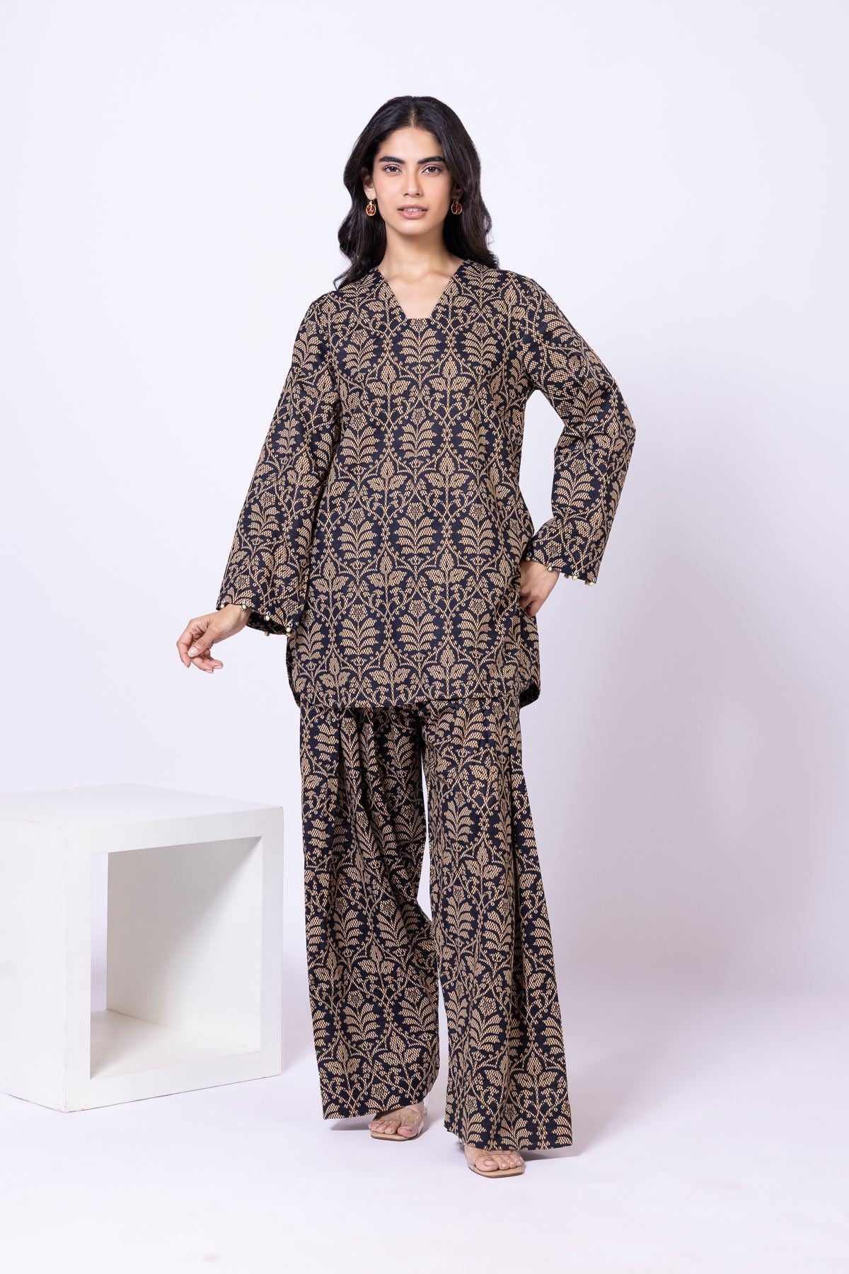 Printed Khaddar Shalwar - 25-10-10S4-02TB-VG