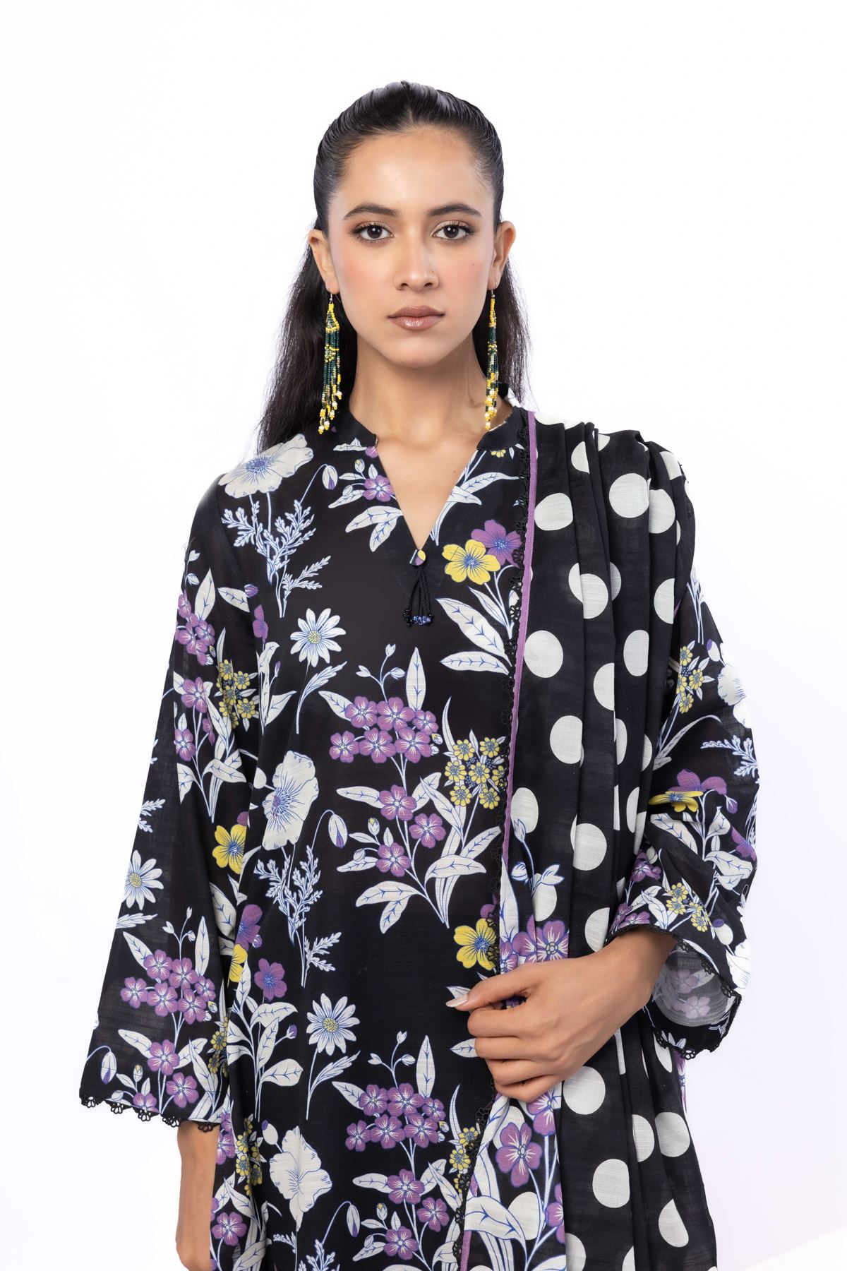 Printed Light Khaddar Tailored 3 Piece - KN25BST-VG