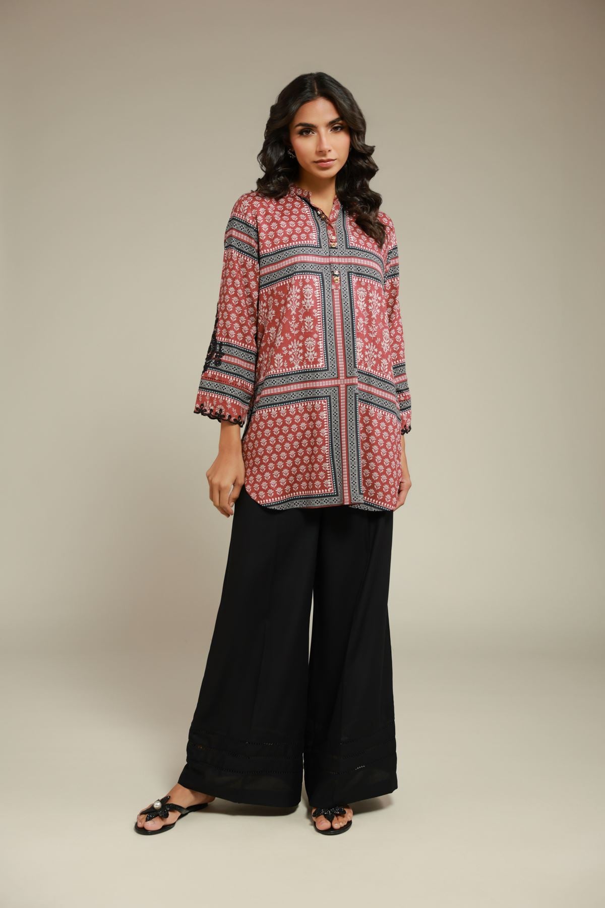 Embroidered Viscose Kurta - 1-26-101-A-C-VG