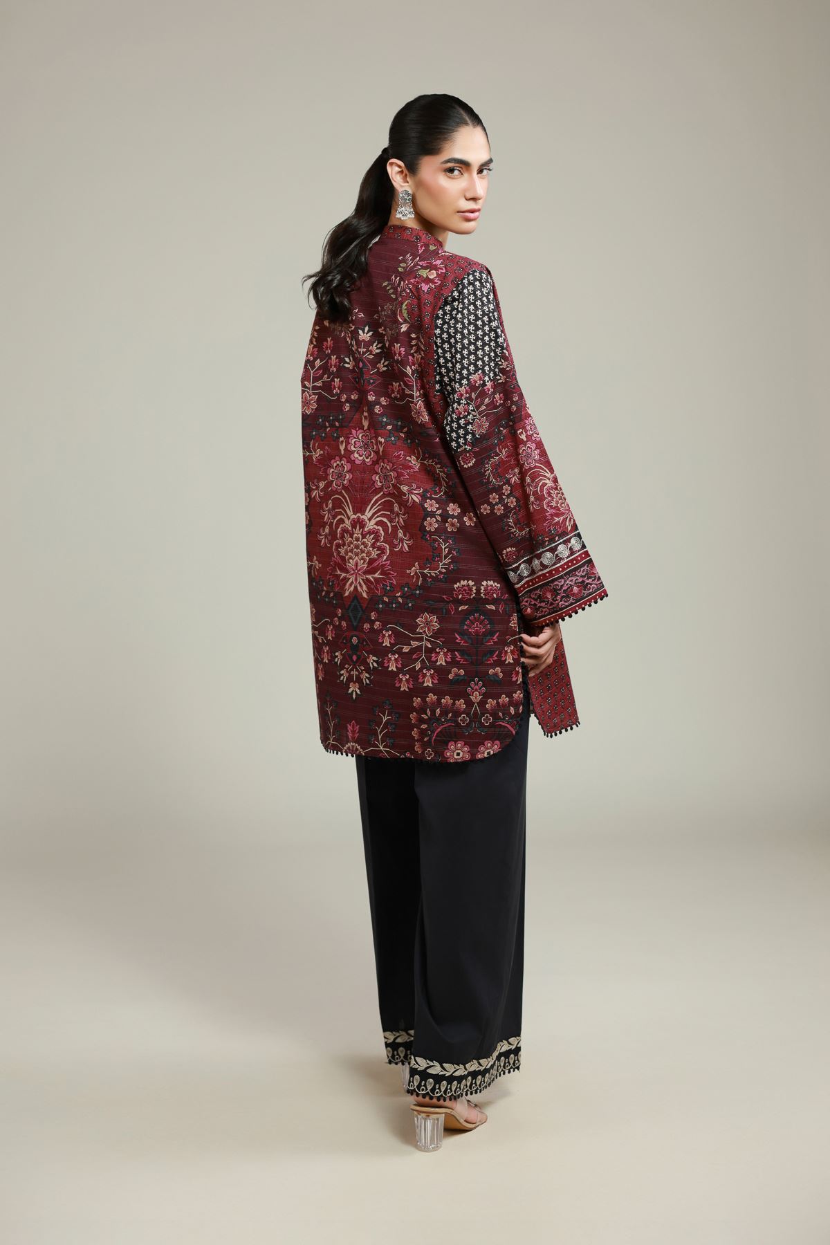 Embroidered Messuri Fabrics 2 Piece | Top and Bottom - A33-26-107FD-VG