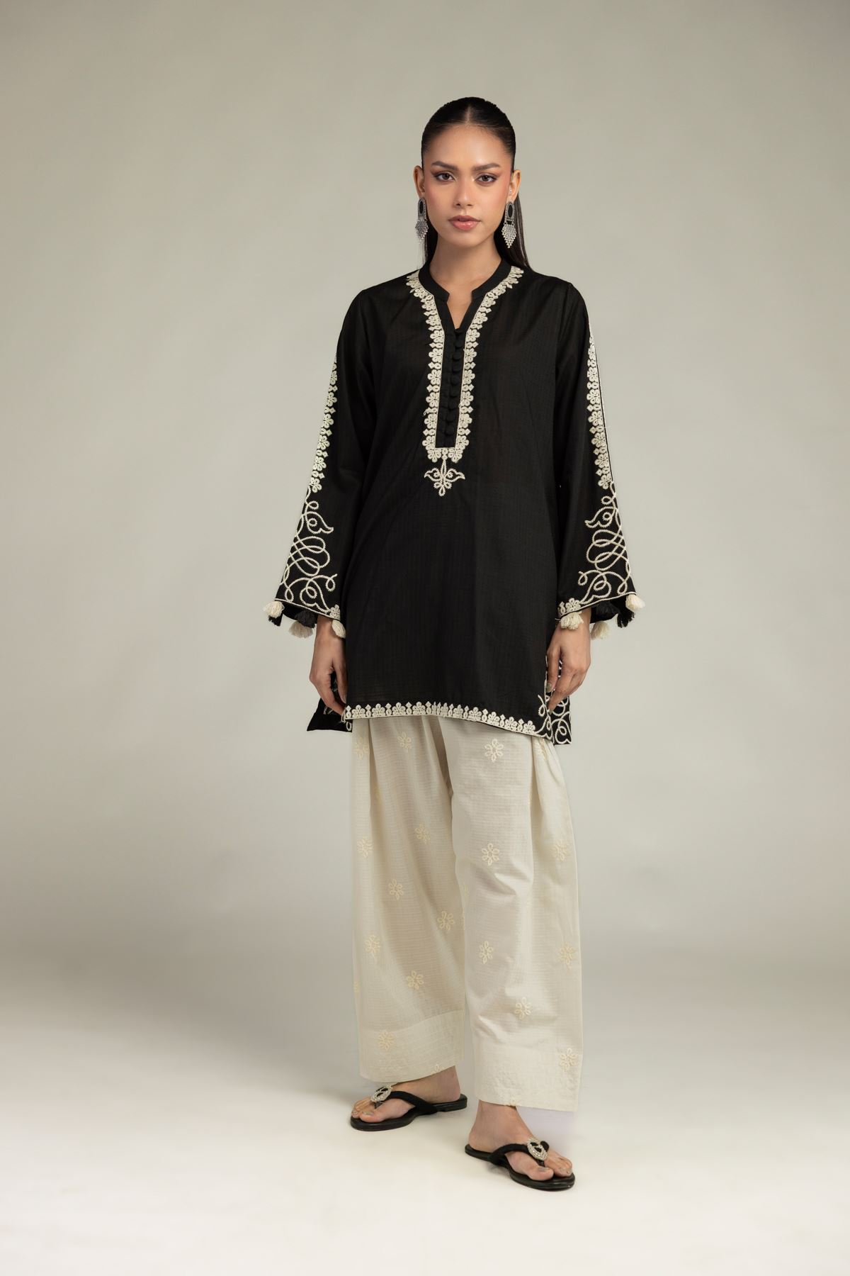 Embroidered Cotton Dobby Floral Cotton Shalwar - 1-26-245-A-I1-VG