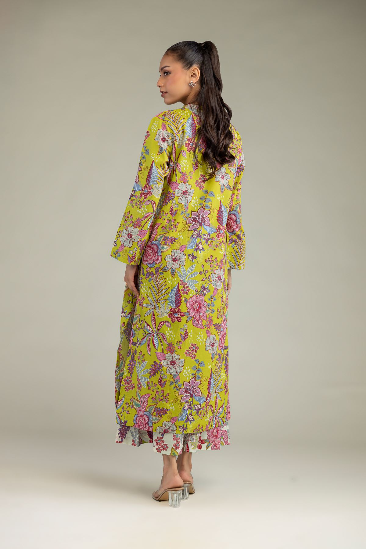 Printed Cambric Floral Cambric Kurta - 1-26-242-B-B1-VG