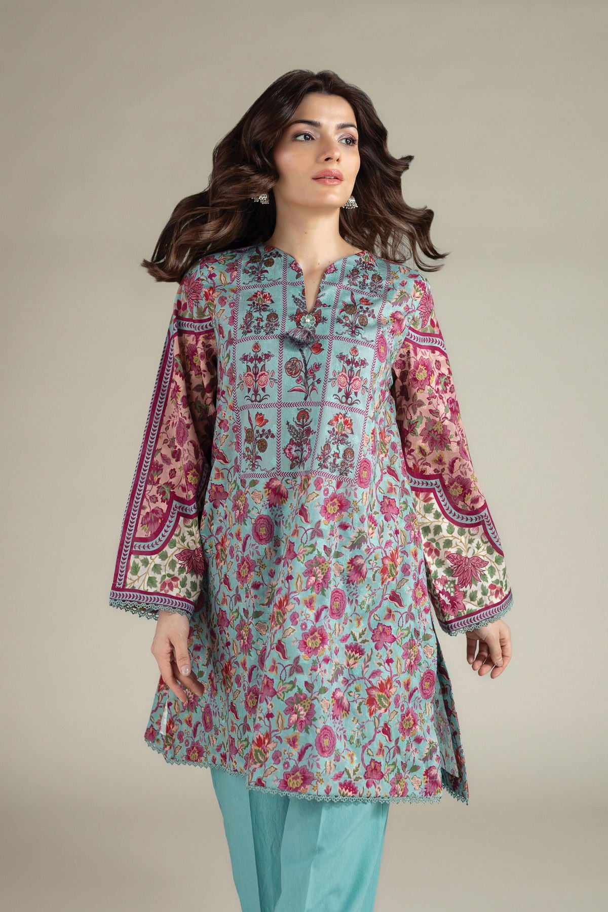Printed Broshia Tailored 2 Piece - 1-26-143-A-B-VG