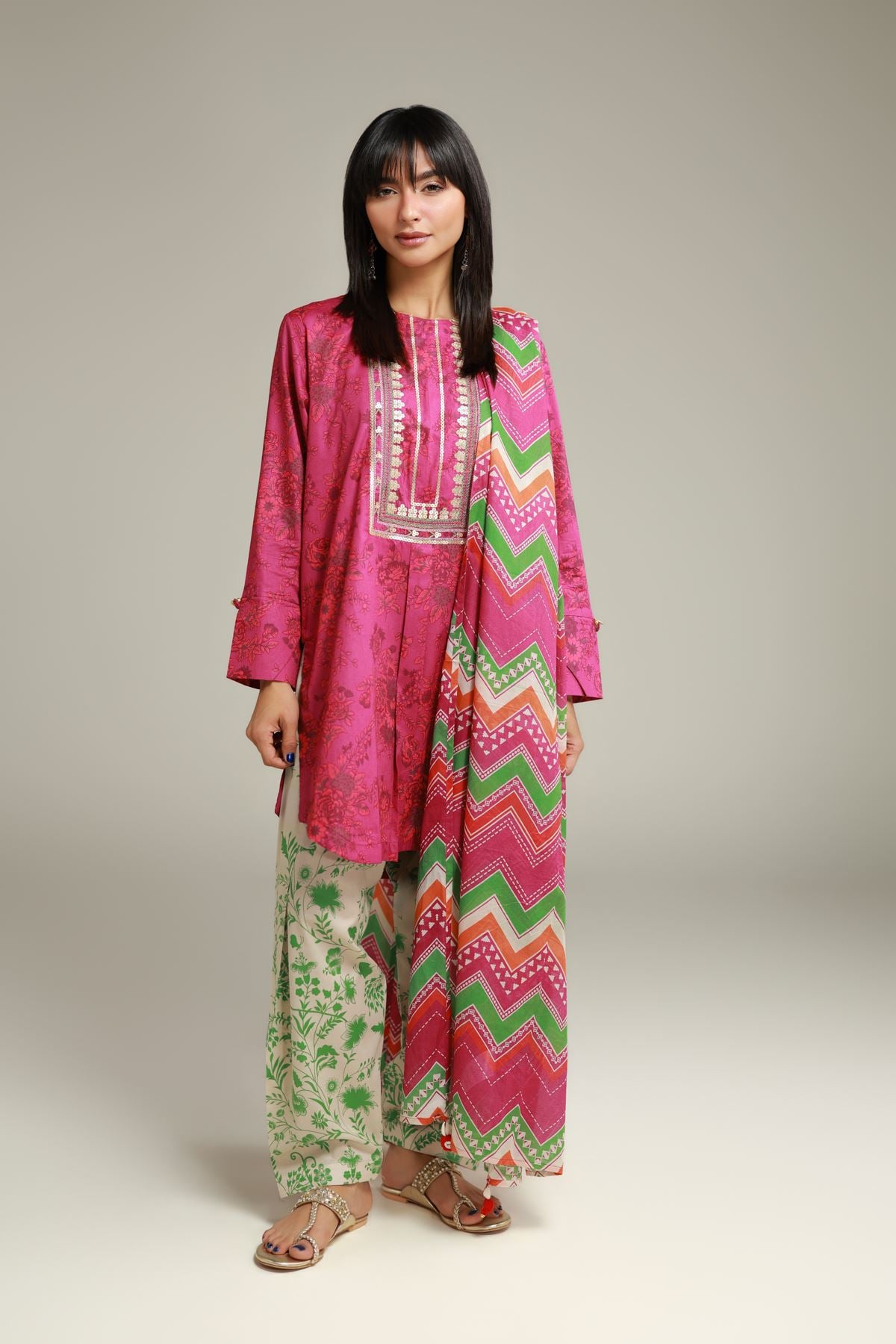 Embroidered Cambric Off-White Cambric Shalwar - 25-00-X1-12TA-VG