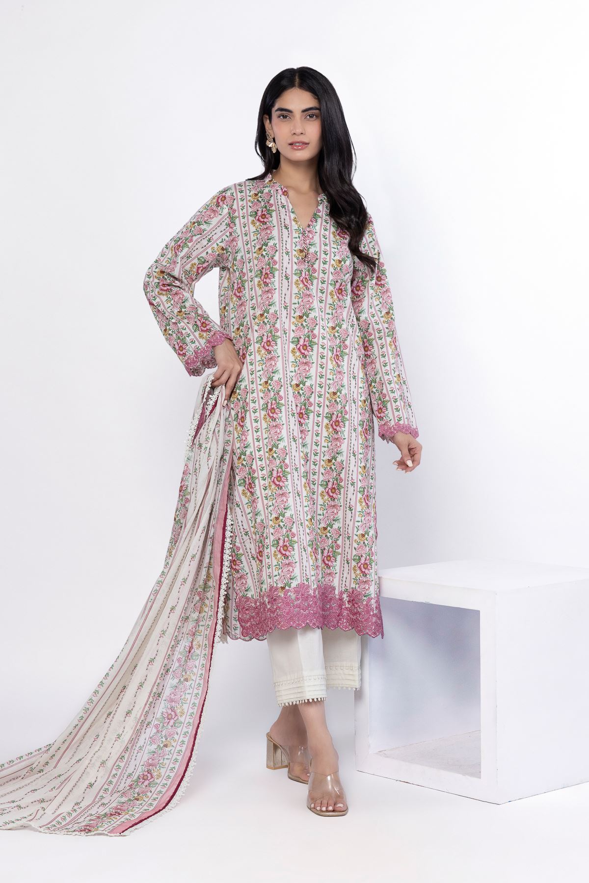 Buy Fabrics 3 Piece | 0.0 N/A | SS2332A-VG_MULTI | Khaadi Pakistan