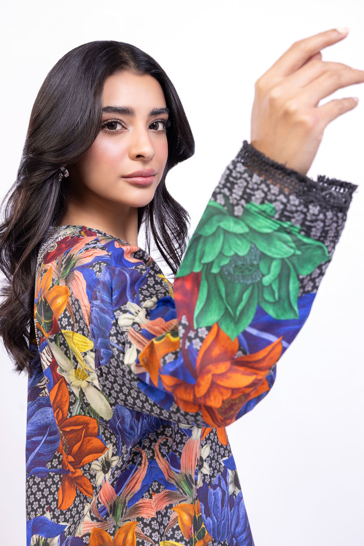 Printed Cotton Viscose Kurta - 25-04EX14-07TA-VG