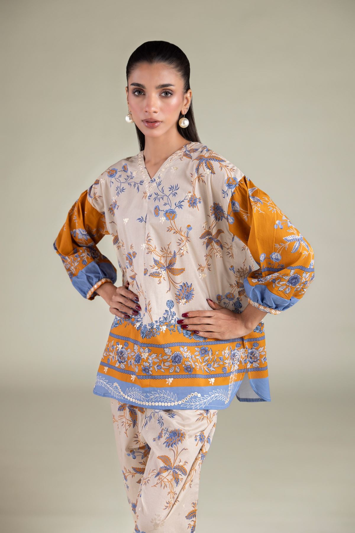 Embroidered Cambric Blouse - 6-26-104-A-D-VG