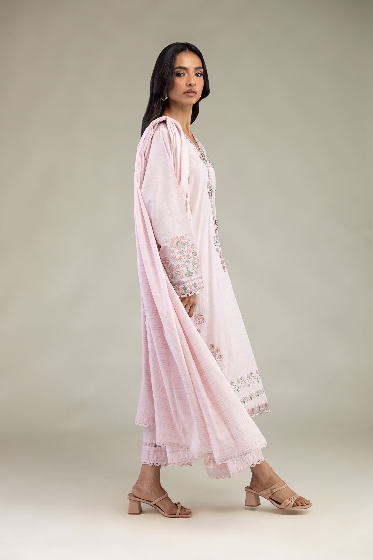 Embroidered Messuri Dobby 3-Piece Tailored Set - 1-26-102-A-F-VG