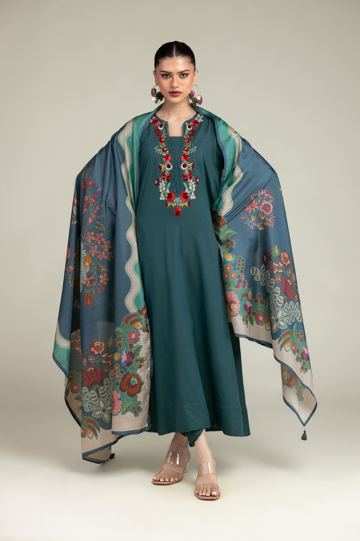 Embroidered Raw Silk Raw Silk Shalwar - 1-26-203-A-H1-VG