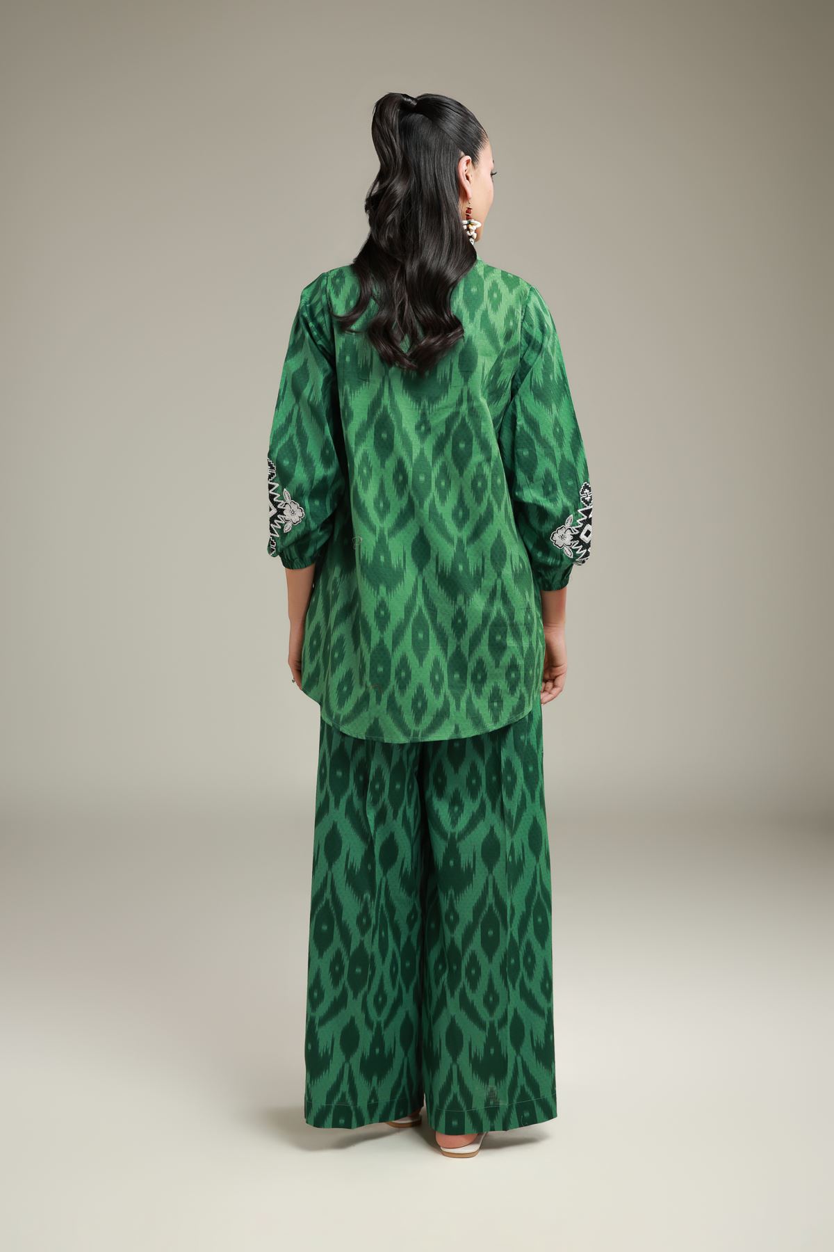 Embroidered Cotton Dobby Green Cotton Kurta - 1-26-228-A-H2-VG