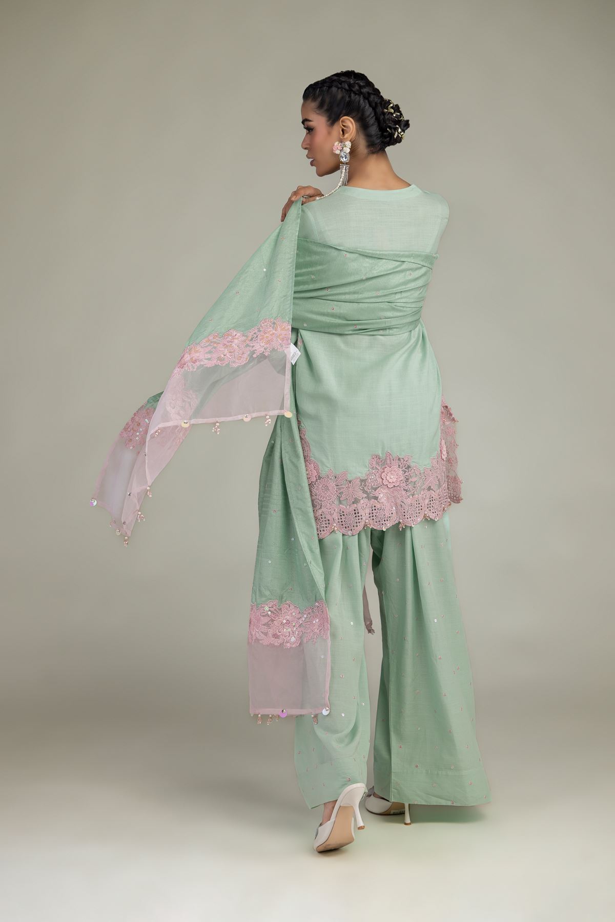 Raw Silk 3-Piece Co-ord Set - 1-26-245-A-I1-VG