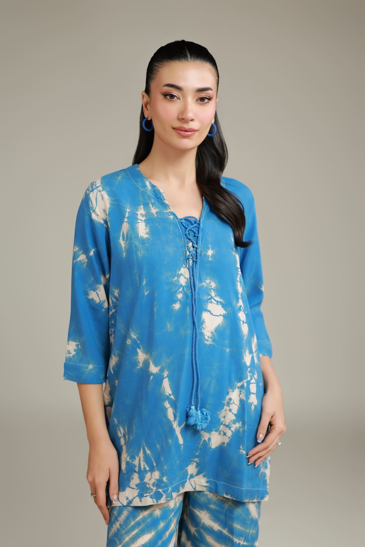Printed Raw Silk Printed Co-ord Set - R-SB25056A-VG