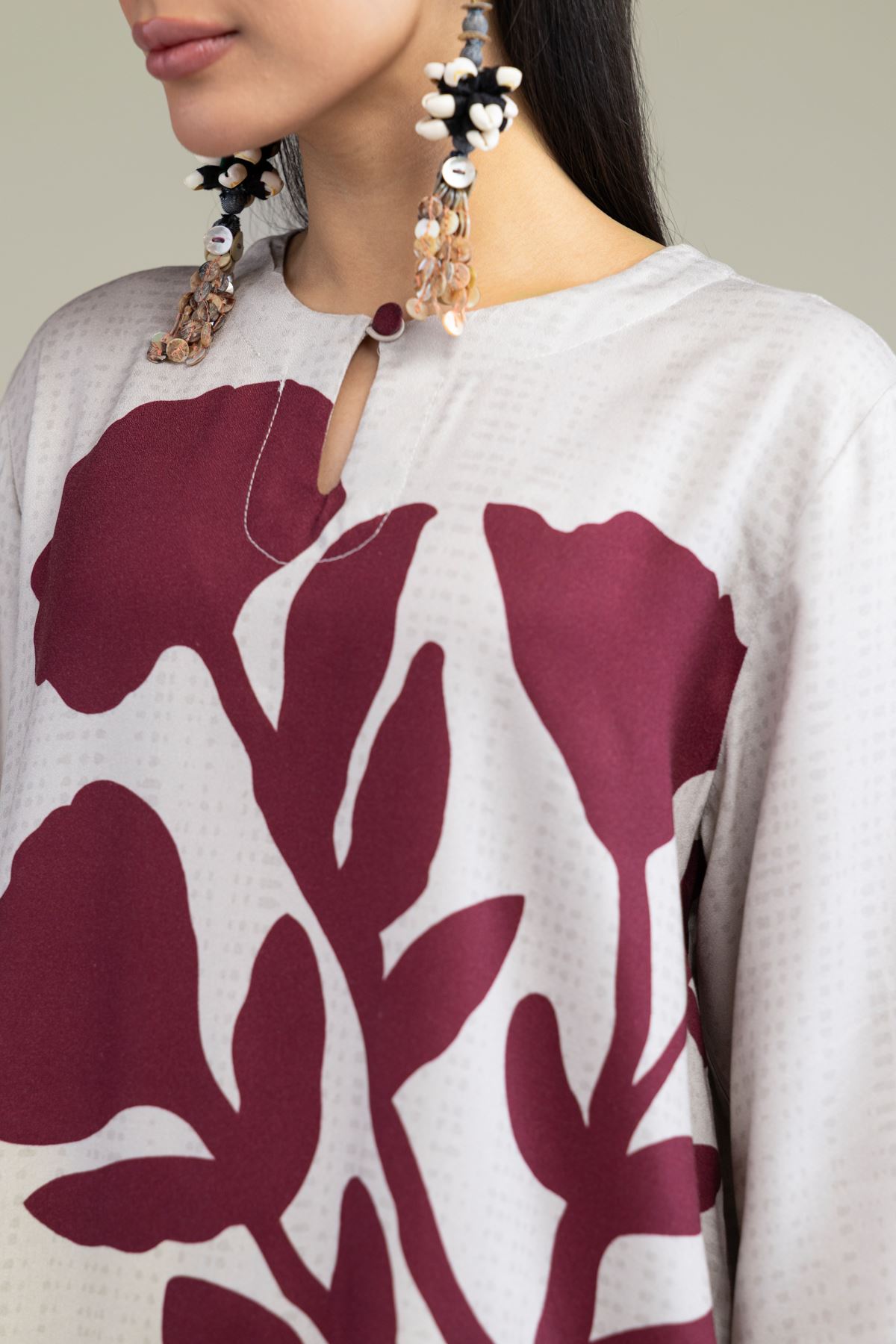 Printed Viscose Crepe Floral Viscose Shirt - 6-26-206-A-A1-VG
