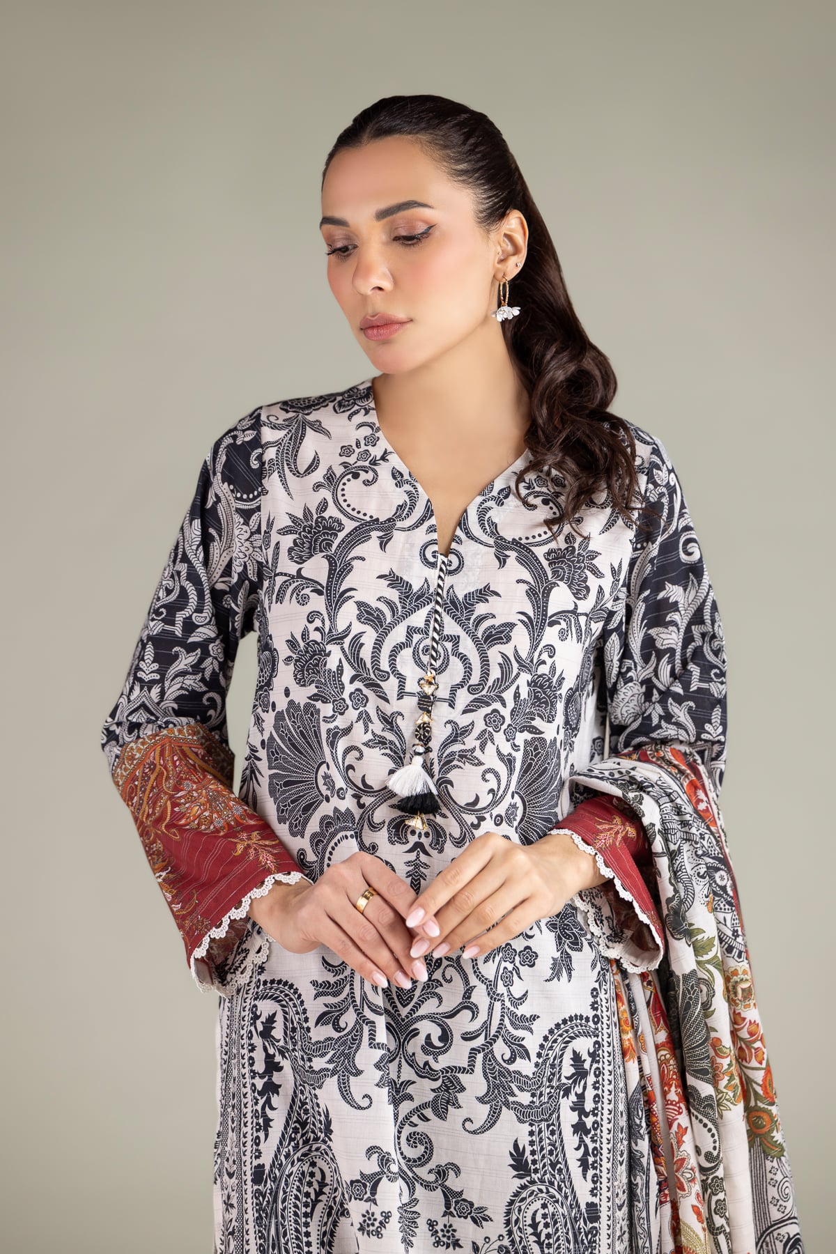 Printed Mesuri Fabrics 3 Piece - 1-26-102-A-F-VG