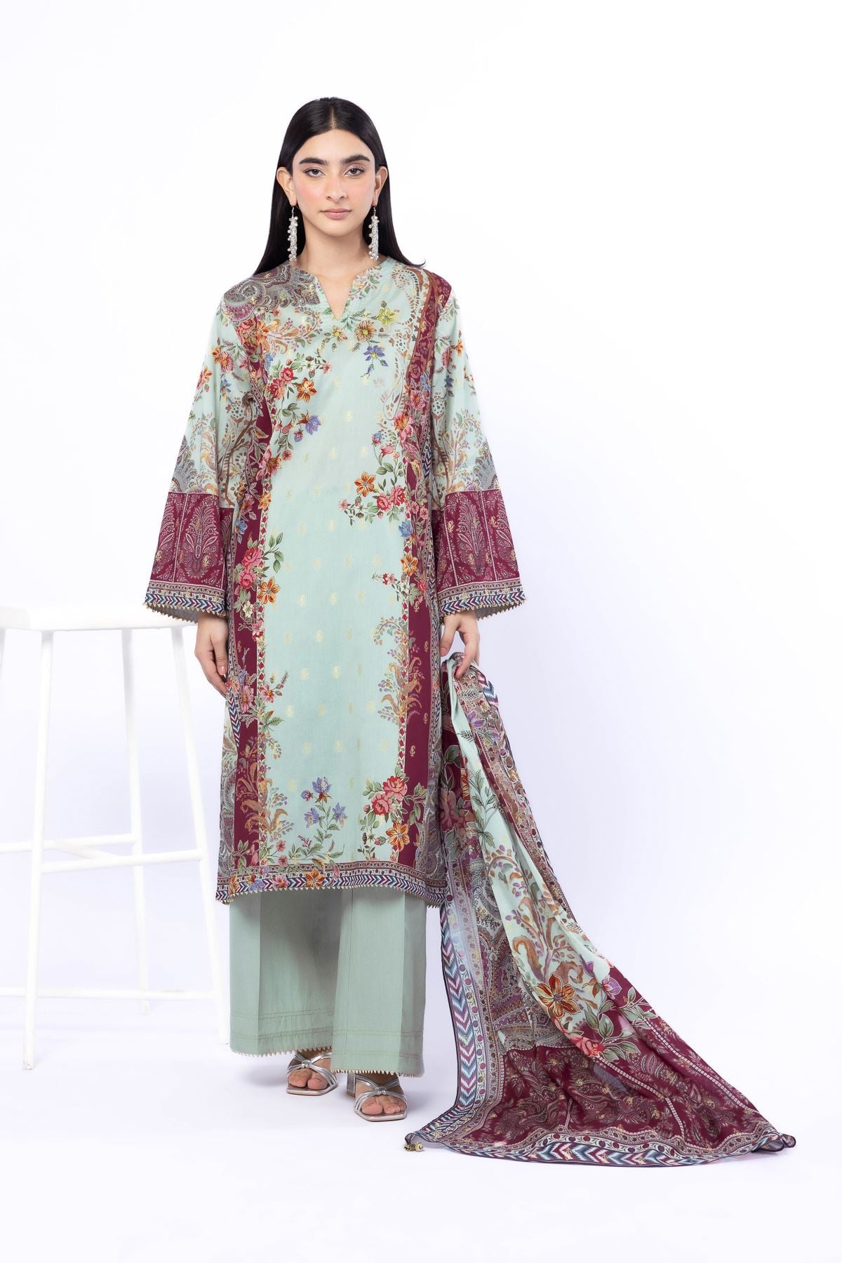 Printed Jacquard Fabrics 3 Piece - A33-26-108FD-VG