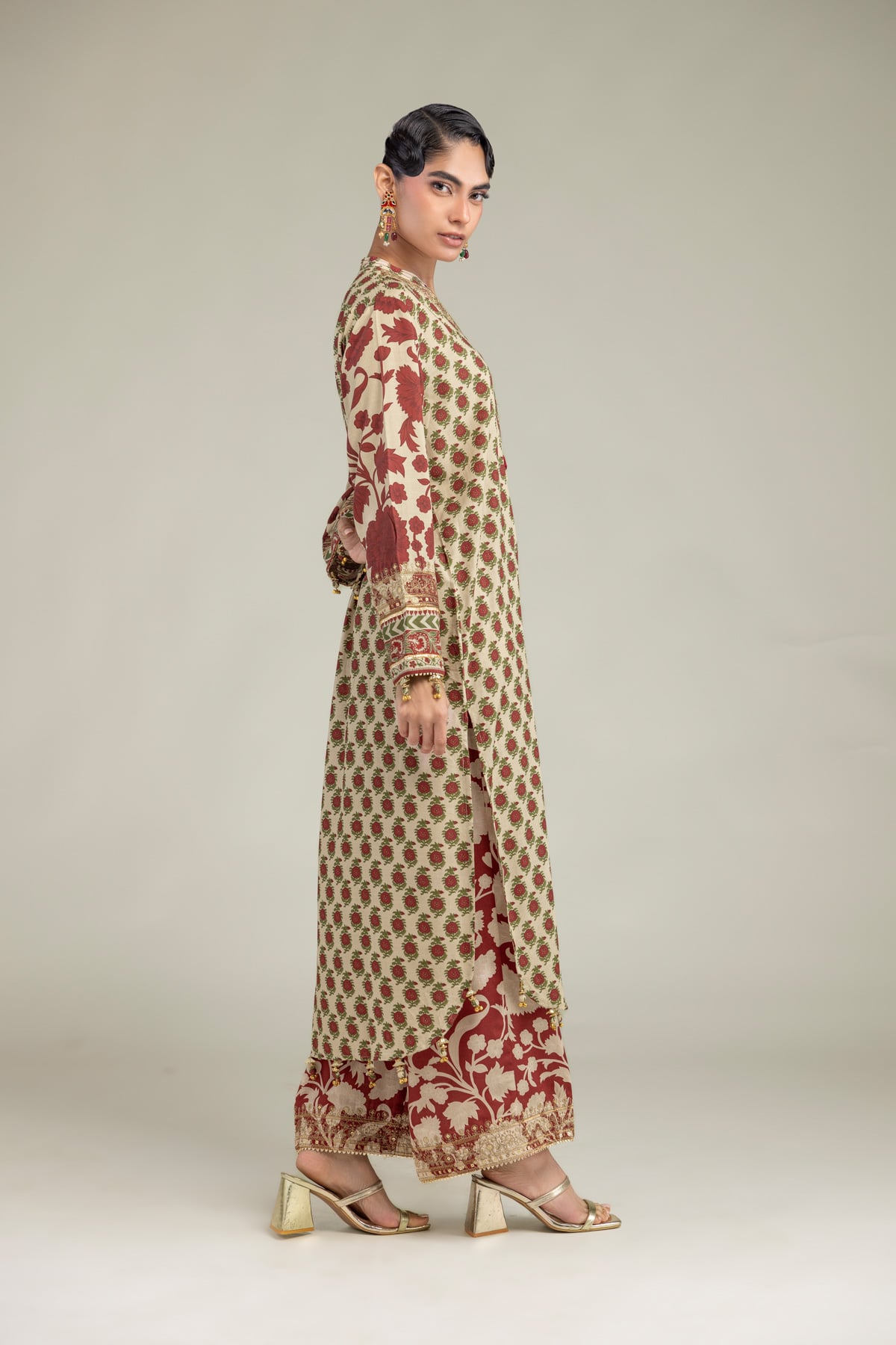 Embroidered Raw Silk Raw Silk Kurta - 1-26-102-A-F-VG