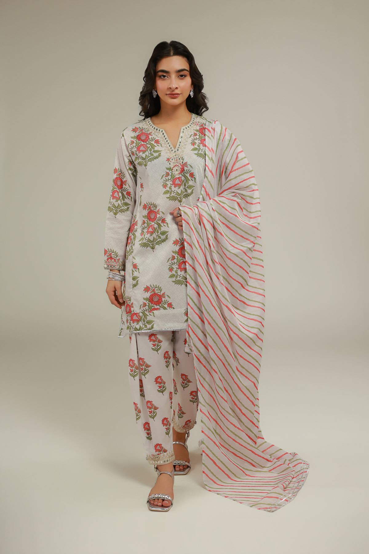 Embroidered Cotton Viscose Spring Floral Shalwar - 2-26-103-C-A-VG