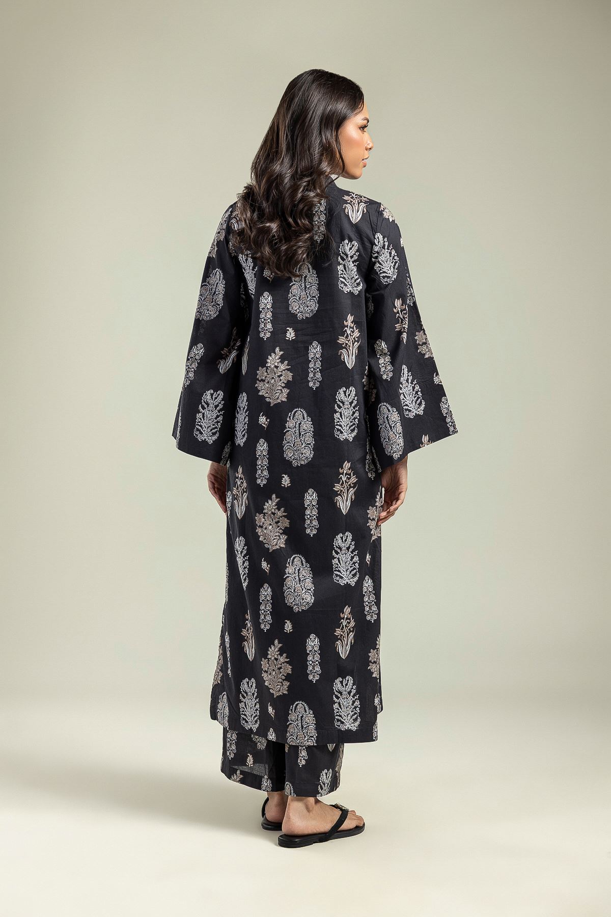Printed Cambric Kurta - 1-26-124-B-F-VG