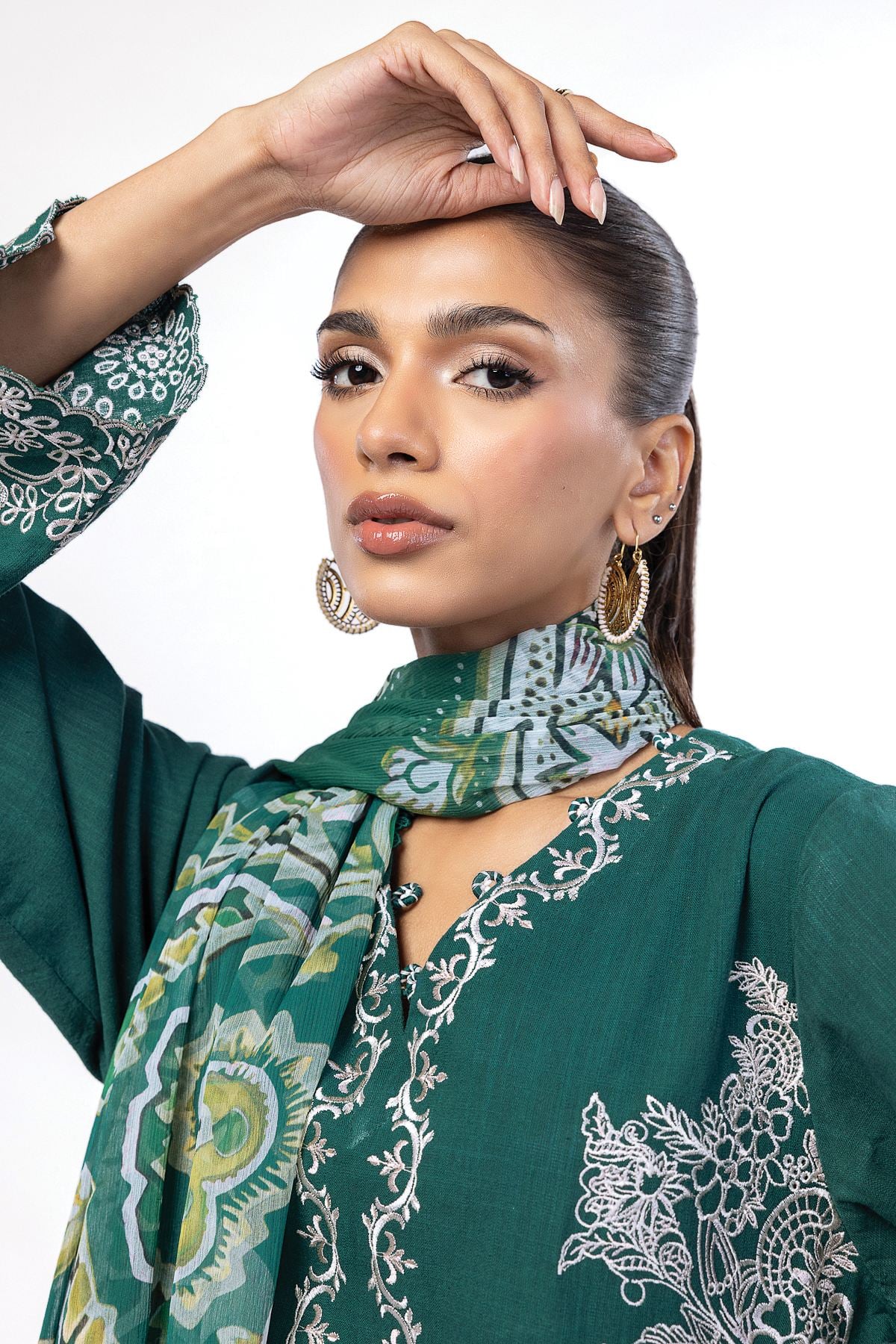 Embroidered Crosshatch Tailored 3 Piece - 1-26-101-A-C-VG