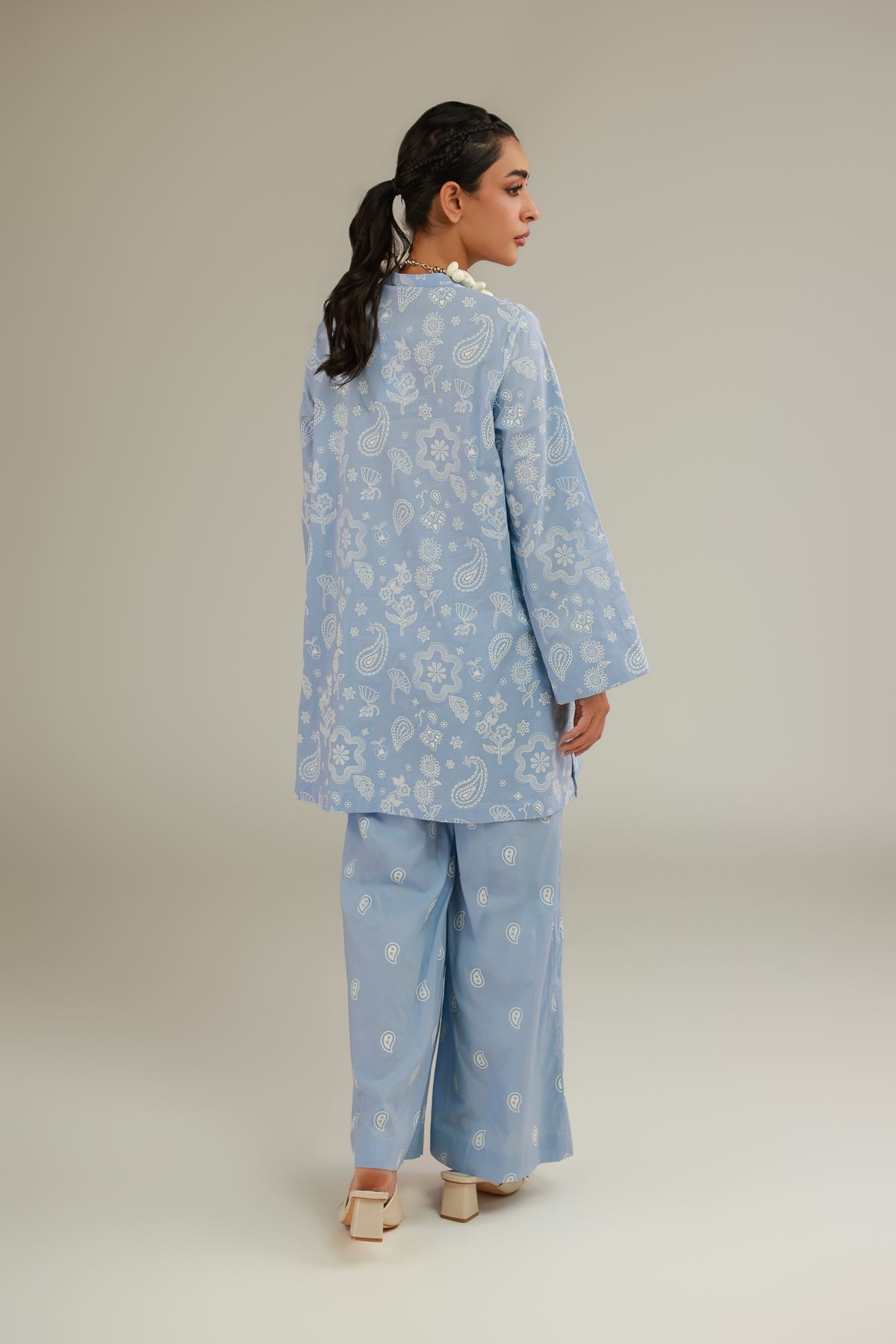 Cambric Blue Cambric Kurta - 1-26-146-A-C-VG