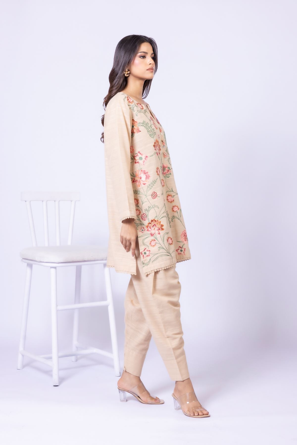 Dyed Textured Cotton Pants - 25-10-11E4-08TA-VG