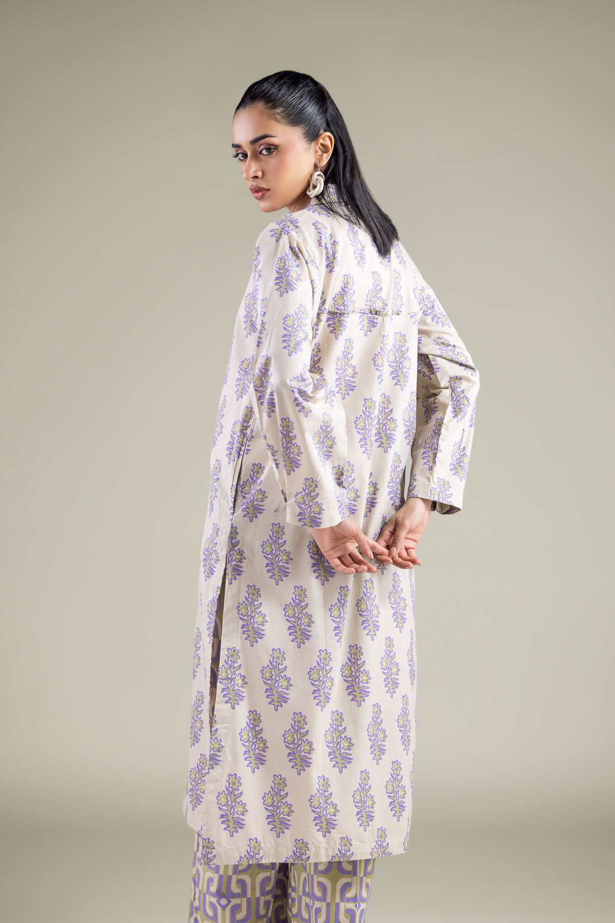 Printed Cambric Floral Cambric Top - 1-26-147-A-C-VG