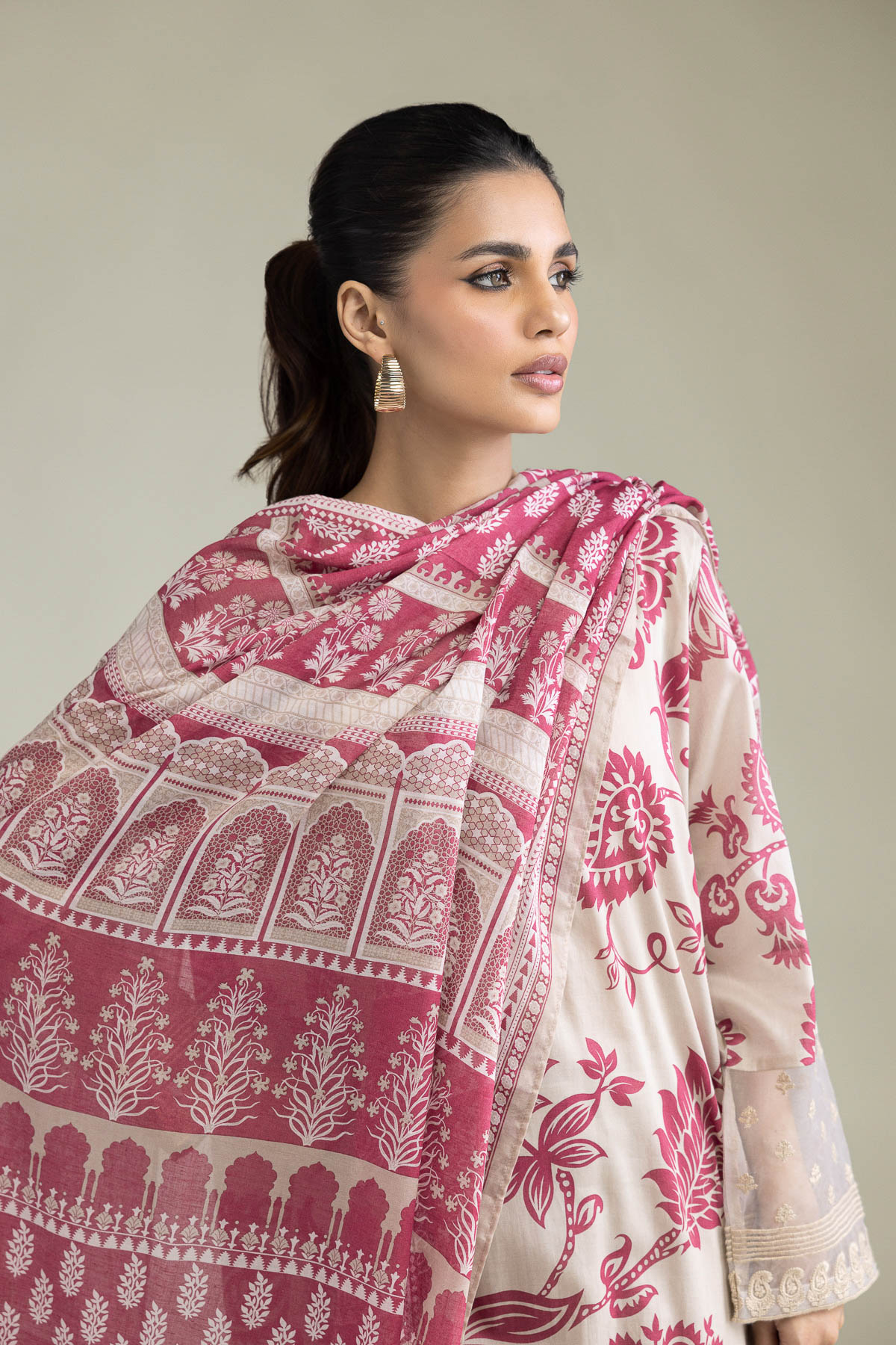 Embroidered Cambric Fabrics 3 Piece - T-A33-26-207FD1-VG