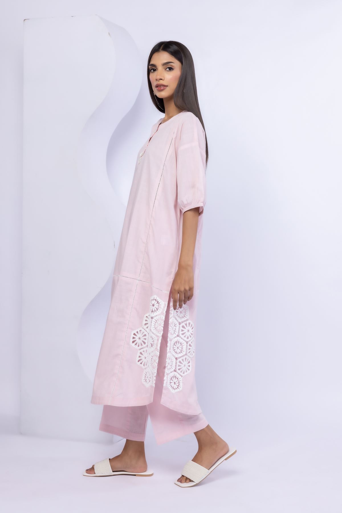 Dyed Crosshatch Poplin Pants - 25-06-6E3-04BB-VG