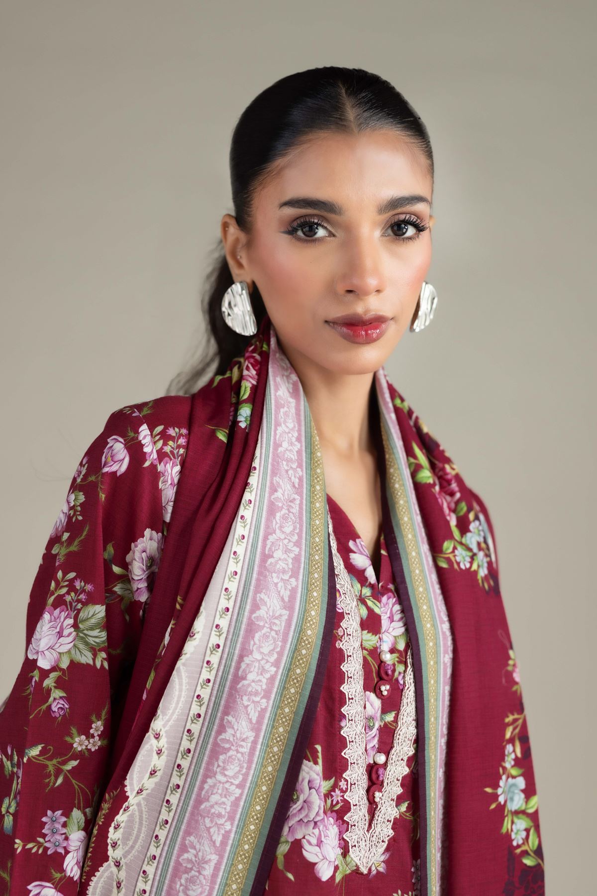 Embroidered Cambric Tailored 3 Piece - T-A22-26-107FA-VG