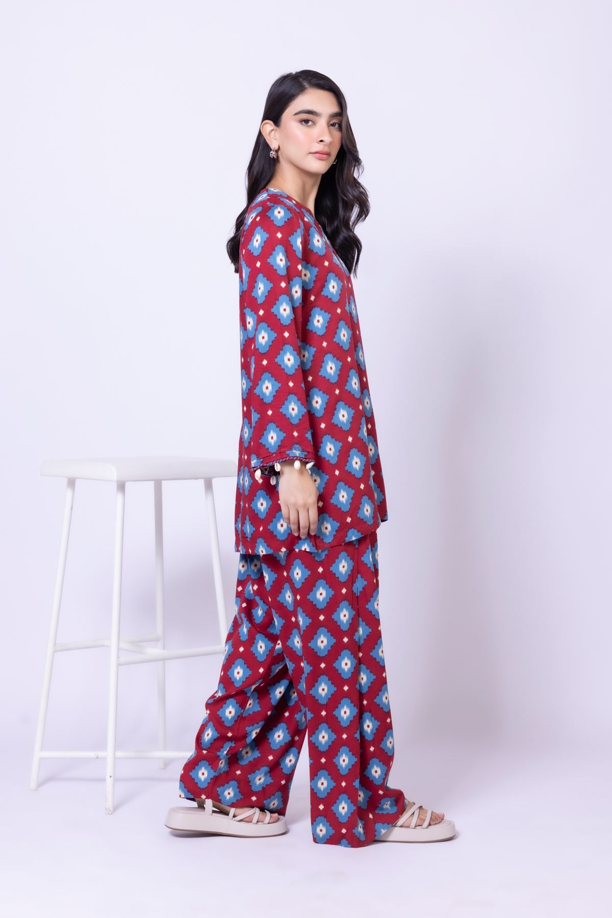 Printed Viscose Silk Kurta - 25-09-11E3-07TA-VG